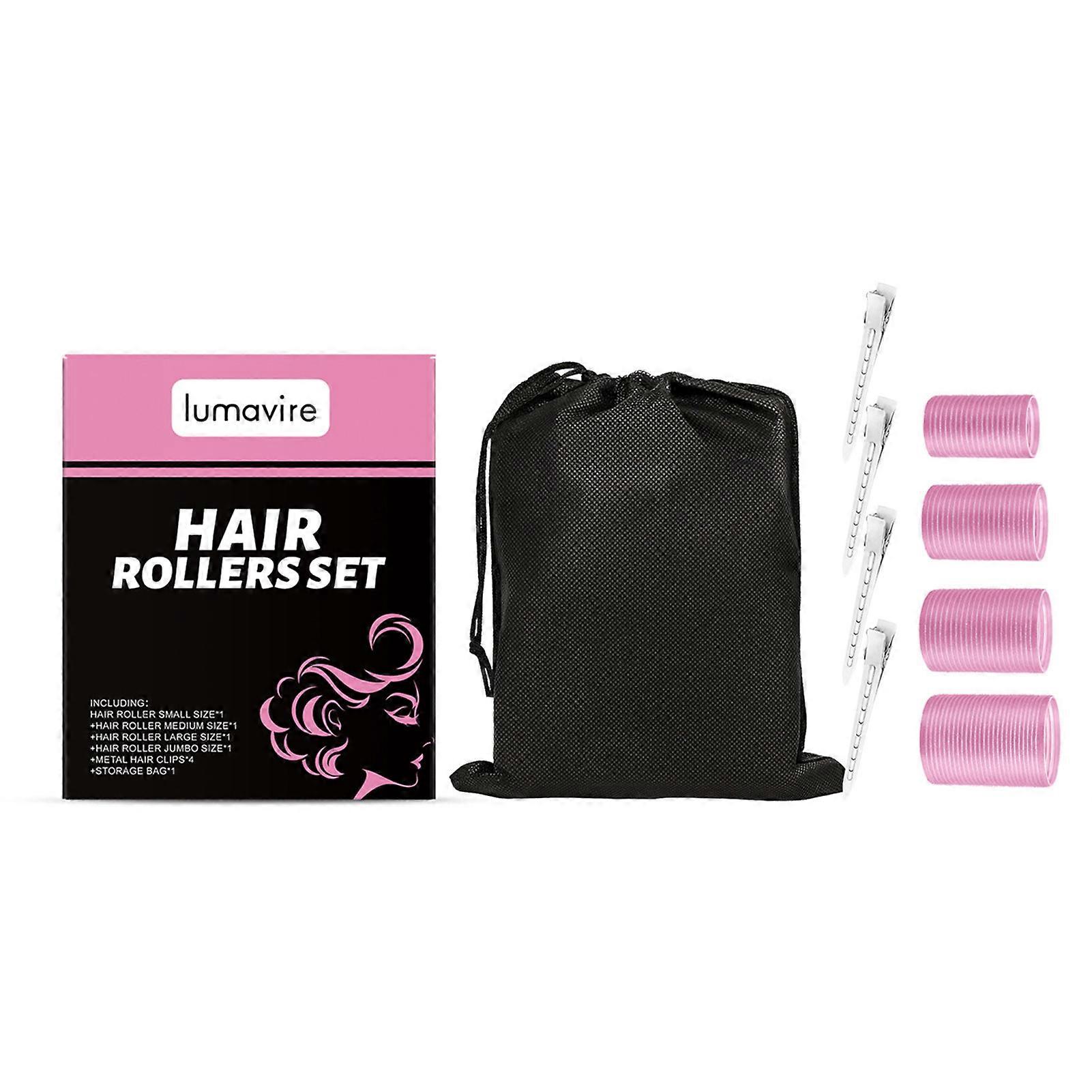 Self-Adhesive Hair Rollers for Big Waves Heatless Curlers for Natural Curls, Easy to Use for Long, Medium, Short Hair