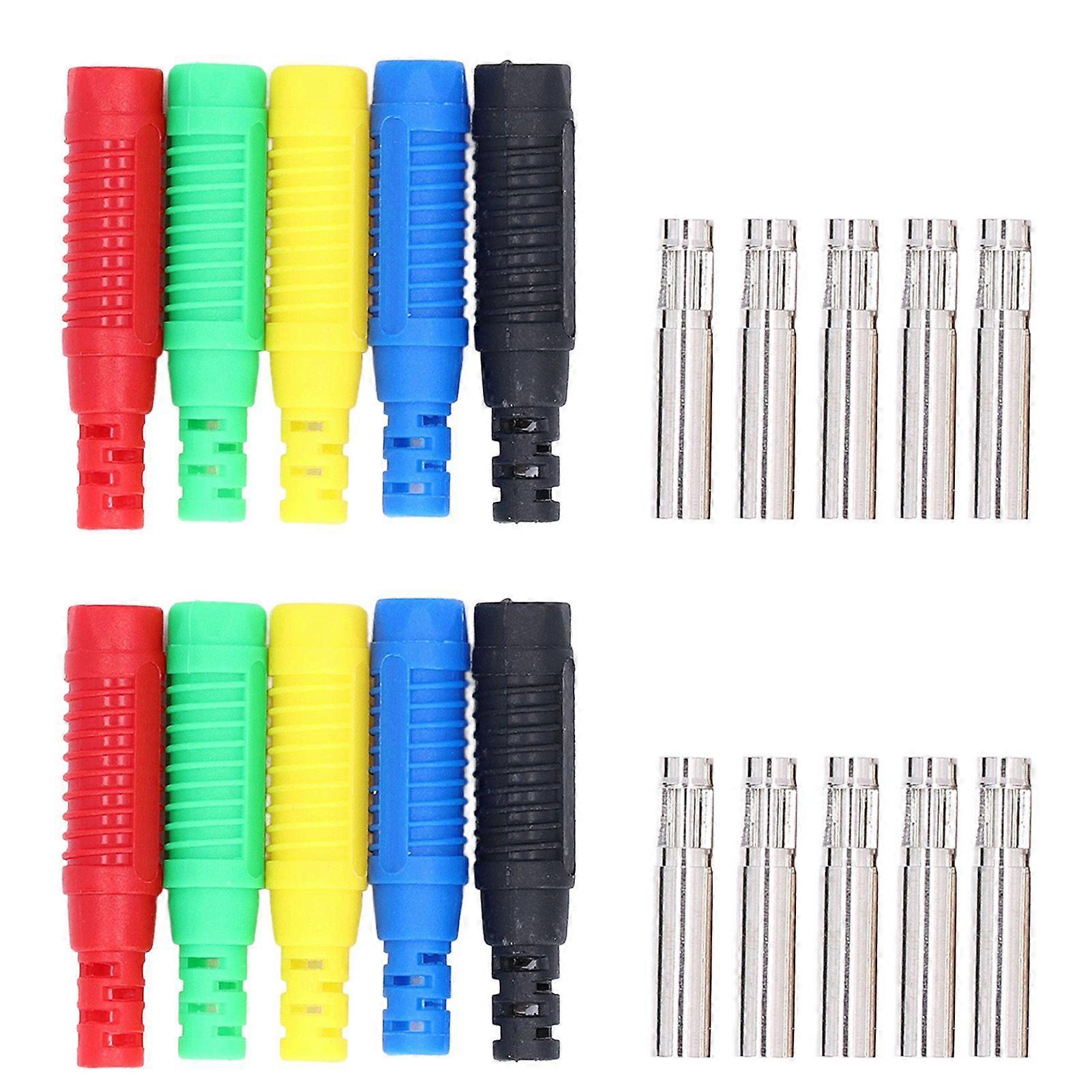 10Set Banana Plug Strong Connectivity Good Electrical Conductivity Lantern Banana Socket for Electronics Computers