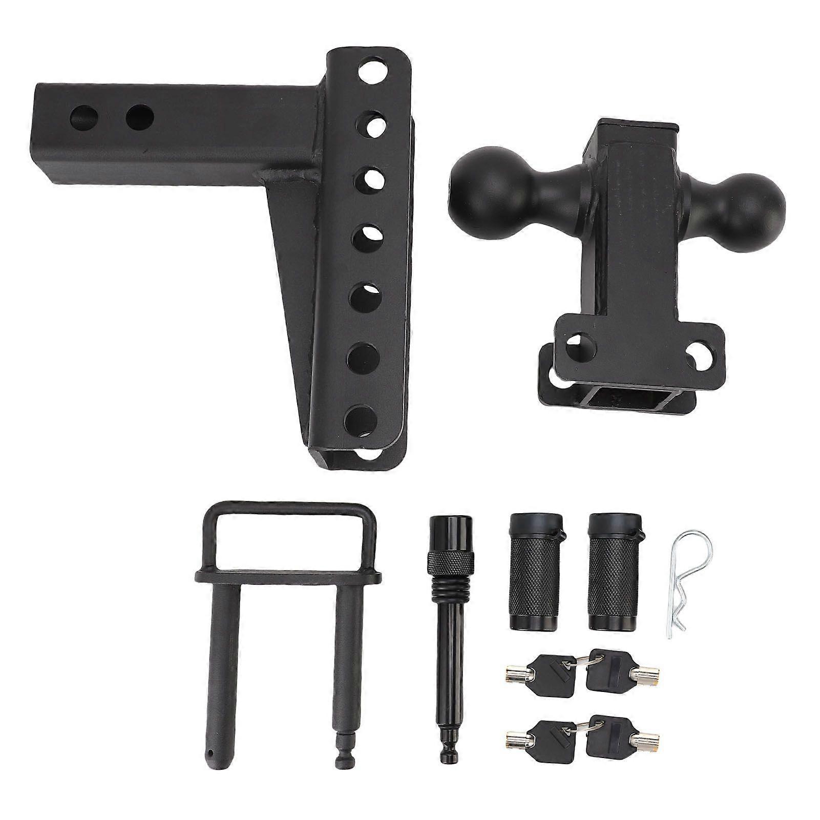 Adjustable Trailer Hitch Ball Mount 6 Inch Drop Rise Heavy Duty Tow Hitches for 2 Inch Hitch Receiver 12500 Lbs Capacity