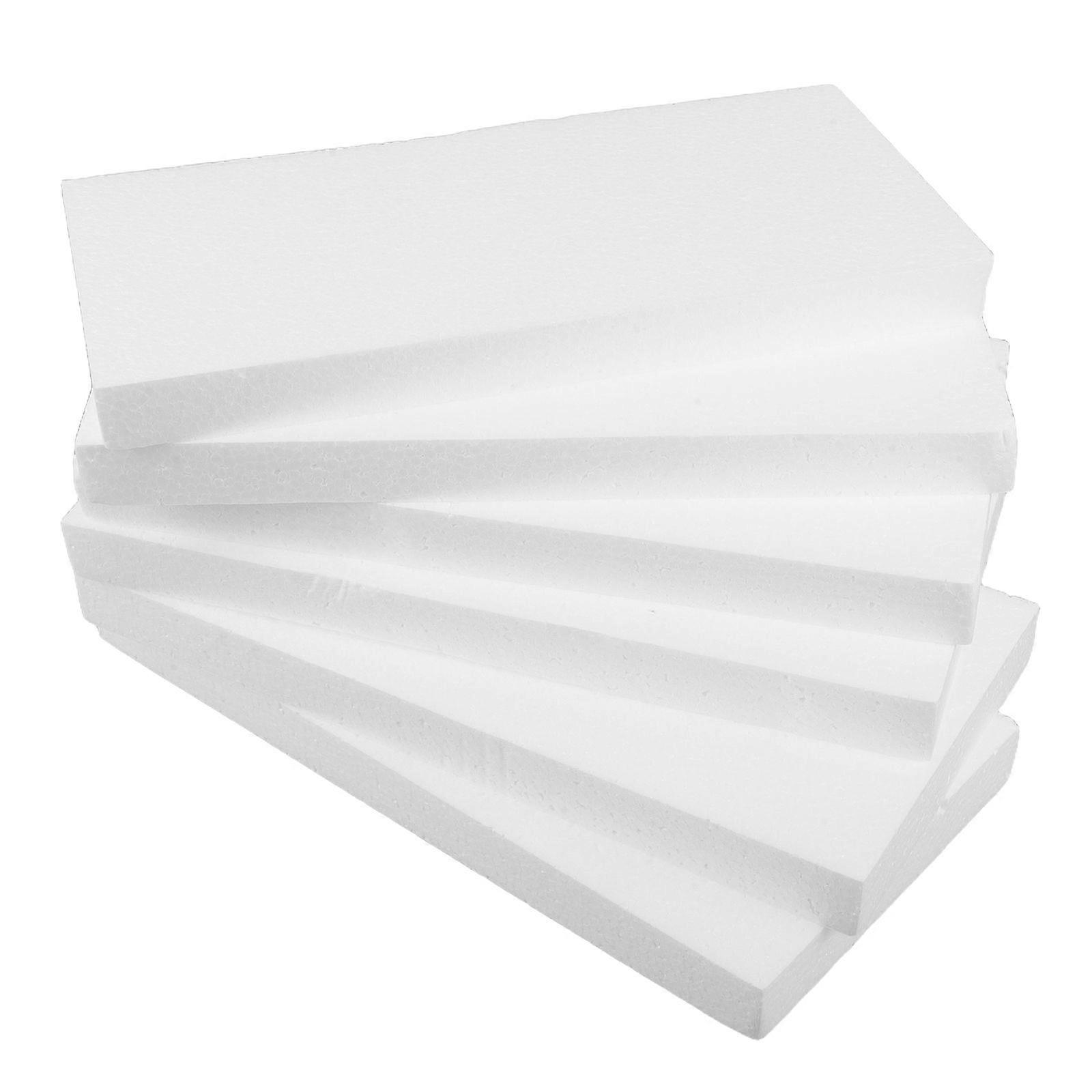 10pcs Polystyrene Foam Blocks: 12x6x1inch Crafts Foam Block for DIY Crafts Easy to Cut for Art Sculpting Flower Arrangements School Projects