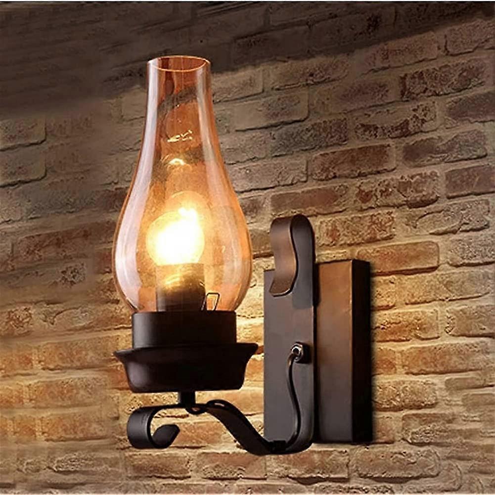 Lamp Modern Wall Sconce E27 Compatible Kerosene Lamp Fixture Retro Industrial Antique Nostalgic Lantern Corridor Aisle