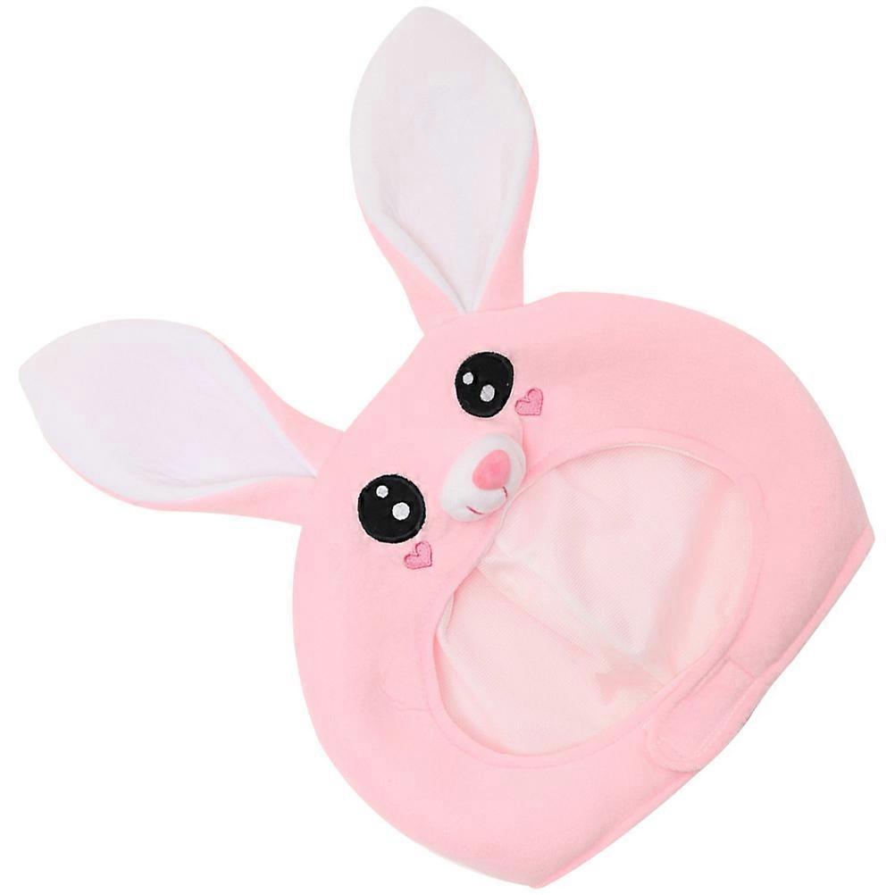Hat Pink Plush Rabbit Hat for Decor 3Pcs Easter Headgear