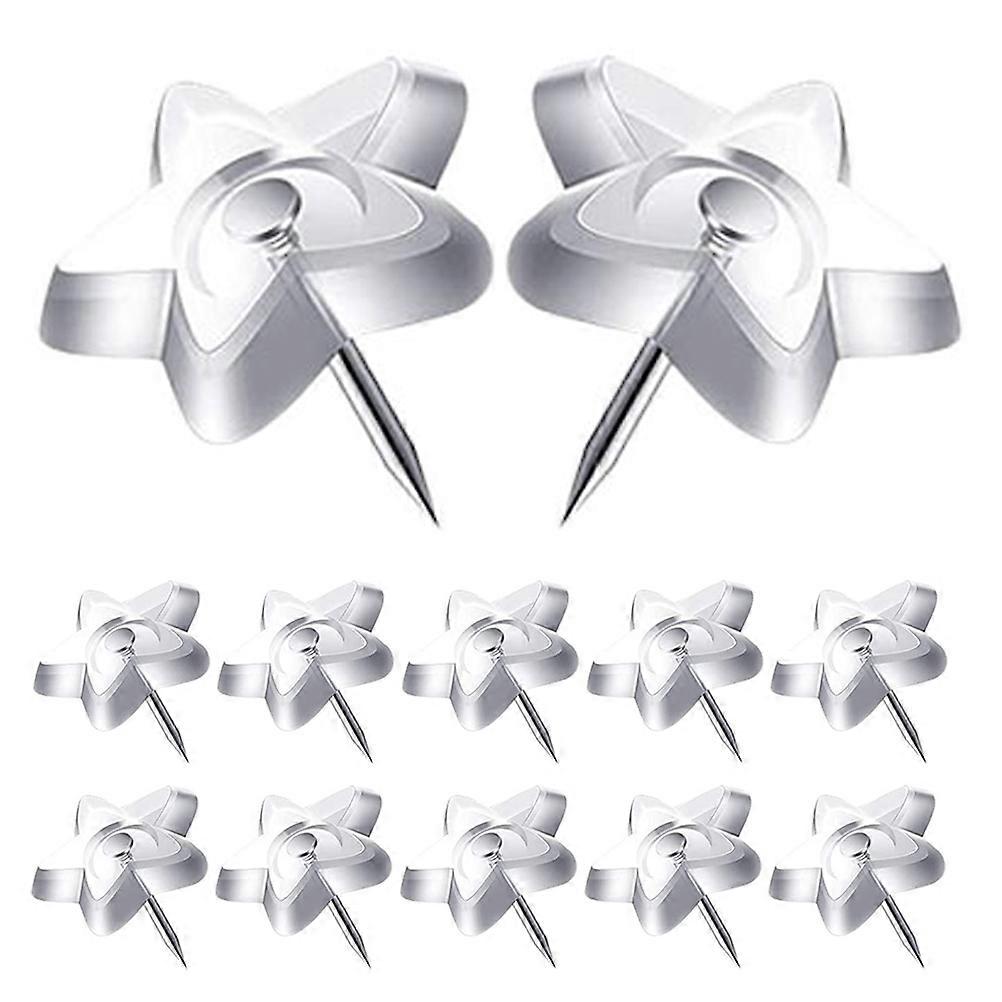 Clear Star Shape Push Pins for Wall Hanging 150Pcs Decorative Thumb Tacks