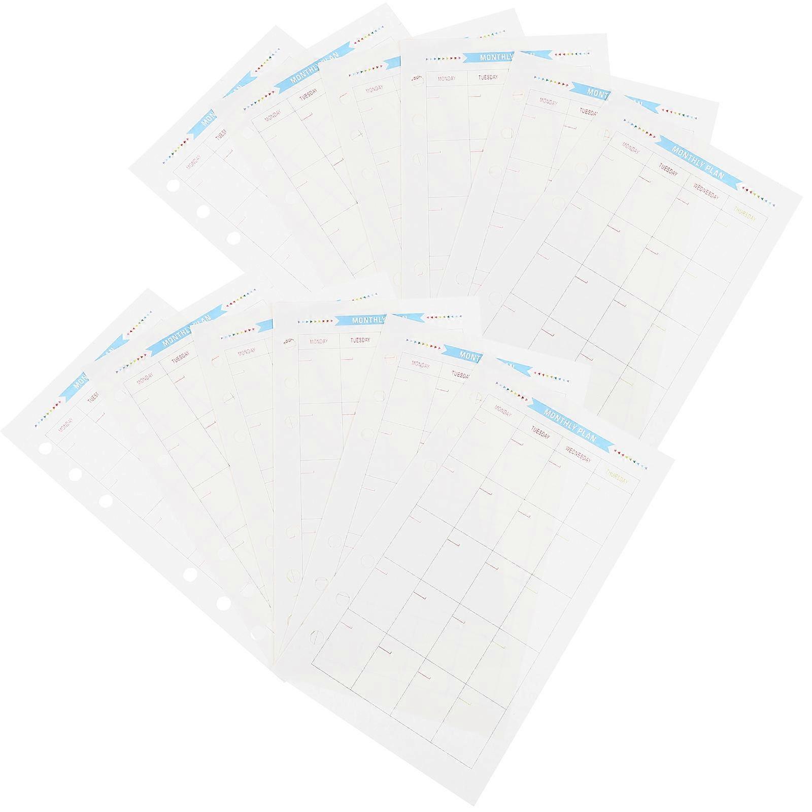 Refill Paper A6 Size 6-Hole Paper Refills for Notebook 120 Sheets