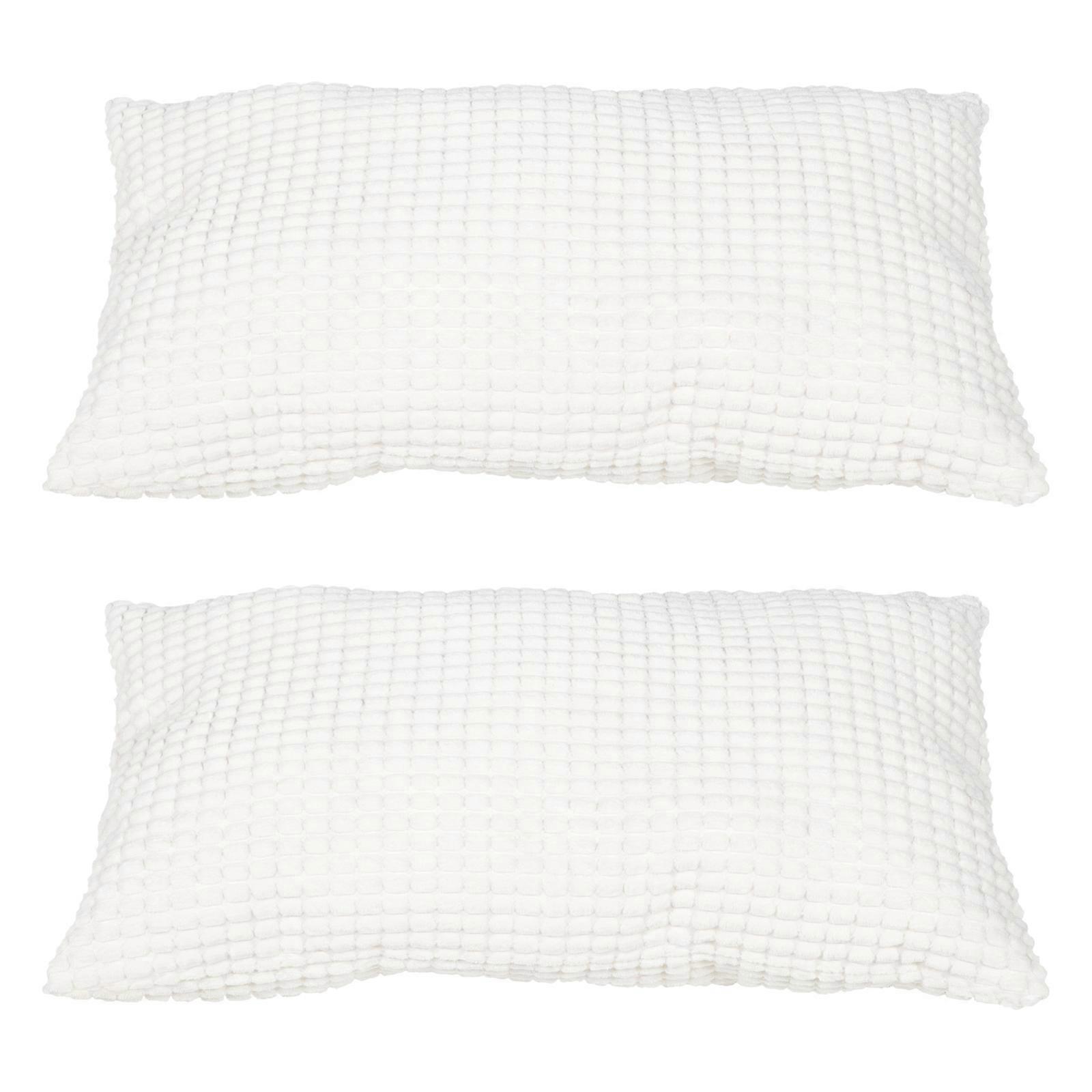 White Replaceable Sofa Pillowcase for Home Use 4Pcs Covers