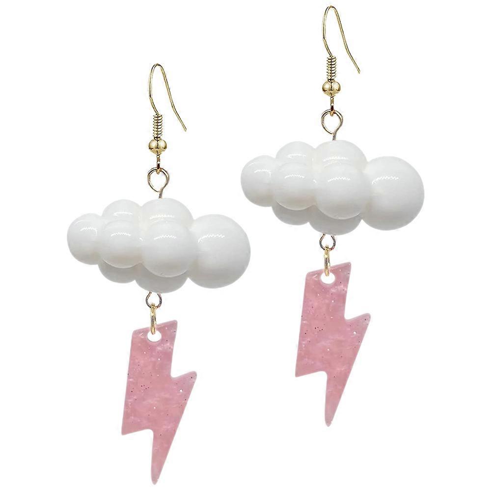 Cloud Acrylic Dangle Earrings for Weather Decoration 4Pairs