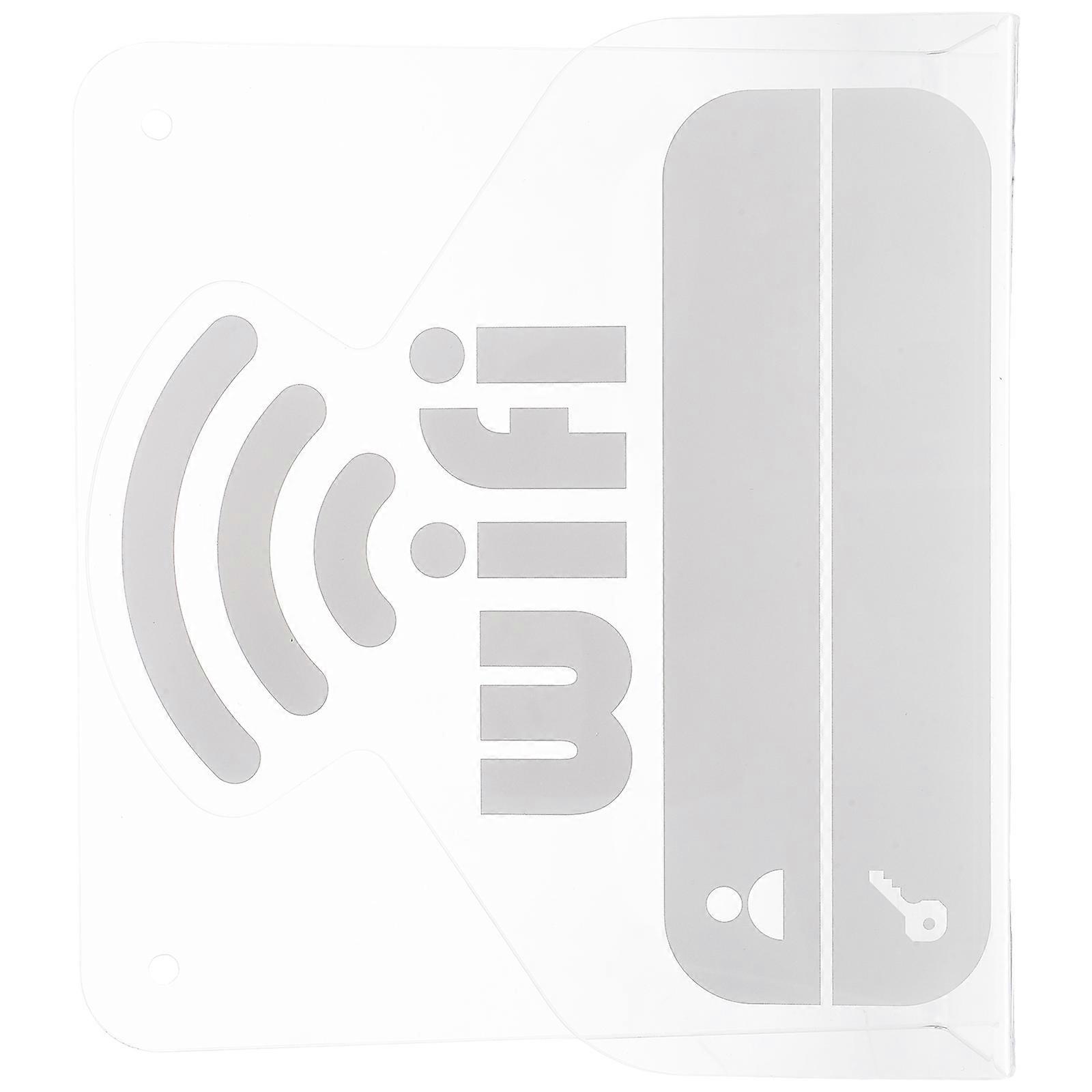 Acrylic WiFi Password Sign Transparent Versatile Use for Display WiFi Password Sign for Guest Room