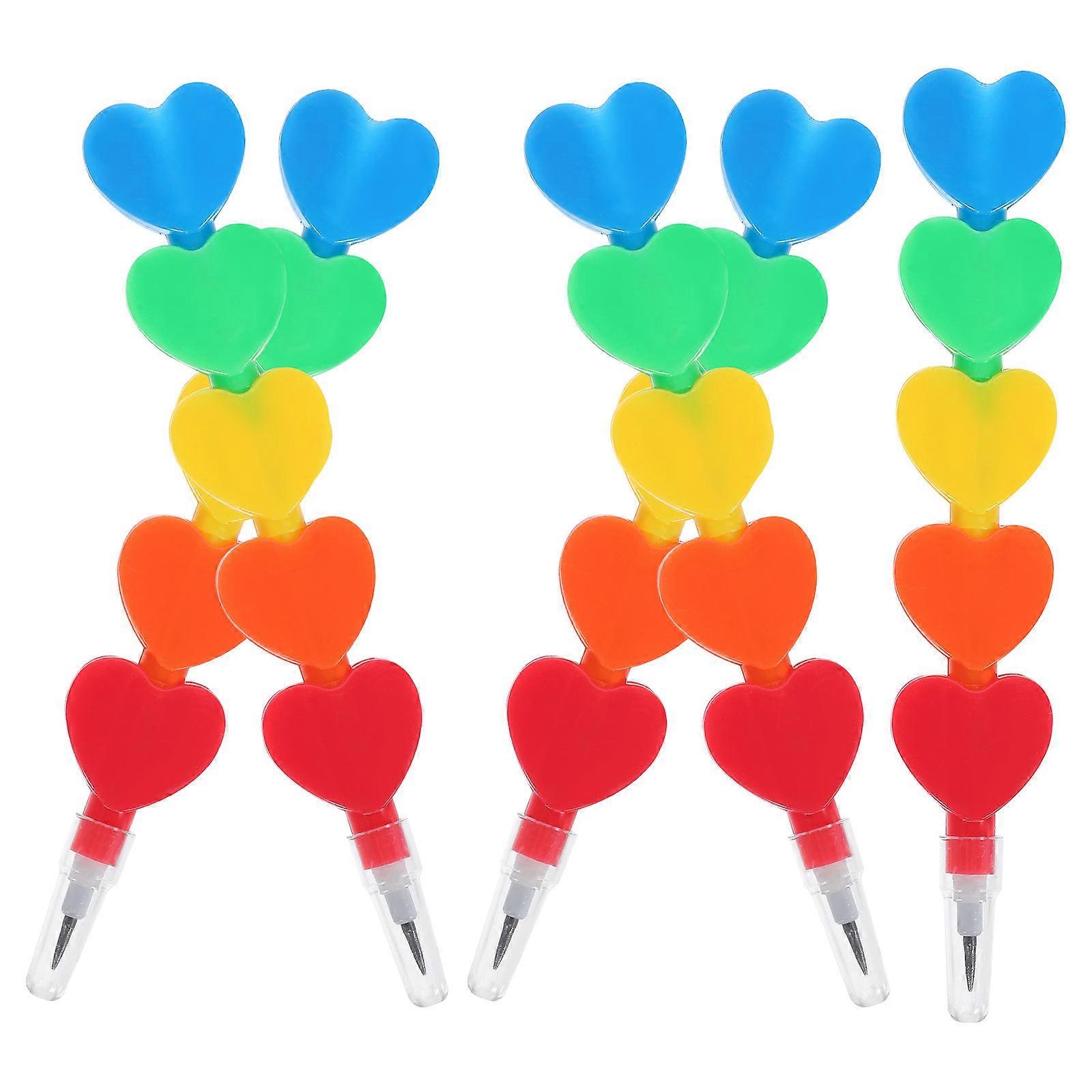 Multi Color Plastic Kids Pencils for Writing Stackable Pencils 20Pcs