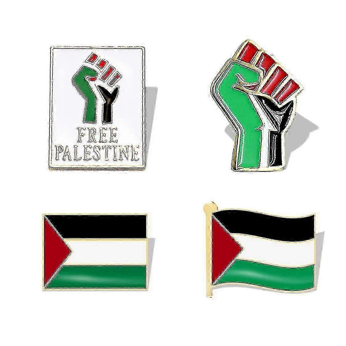 4 قطع فلسطين طية صدر السترة دبوس، فلسطين دبوس دبوس، وأنا أقف مع دبابيس فلسطين دبوس