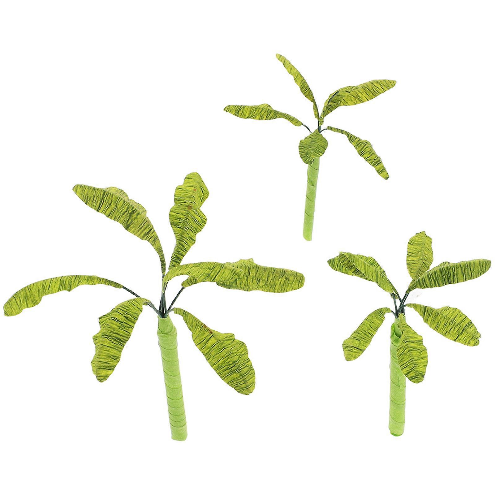 Sand Table Mini Tree Models for Decoration 15Pcs Miniature Banana Tree Model