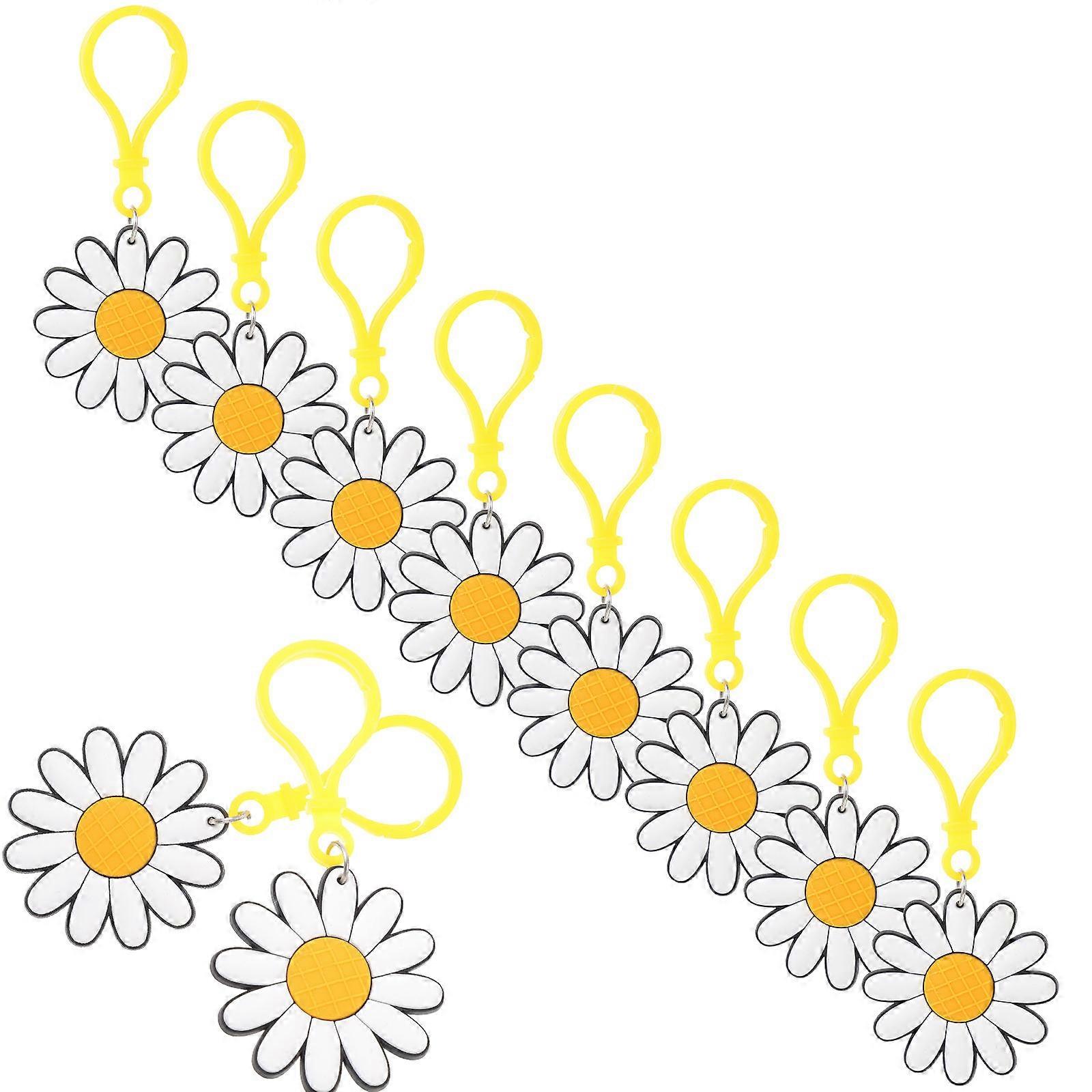 Cute Daisy Keychains Flower Keychain for Key Hanging 120Pcs Assorted Color
