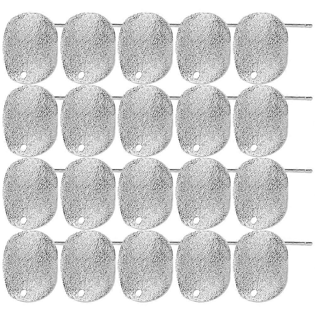120 Pcs Alloy Earring Bases Designed For Replacement Earring Posts Perfect For Craft Enthusiasts Available In Silver Lightweight Style