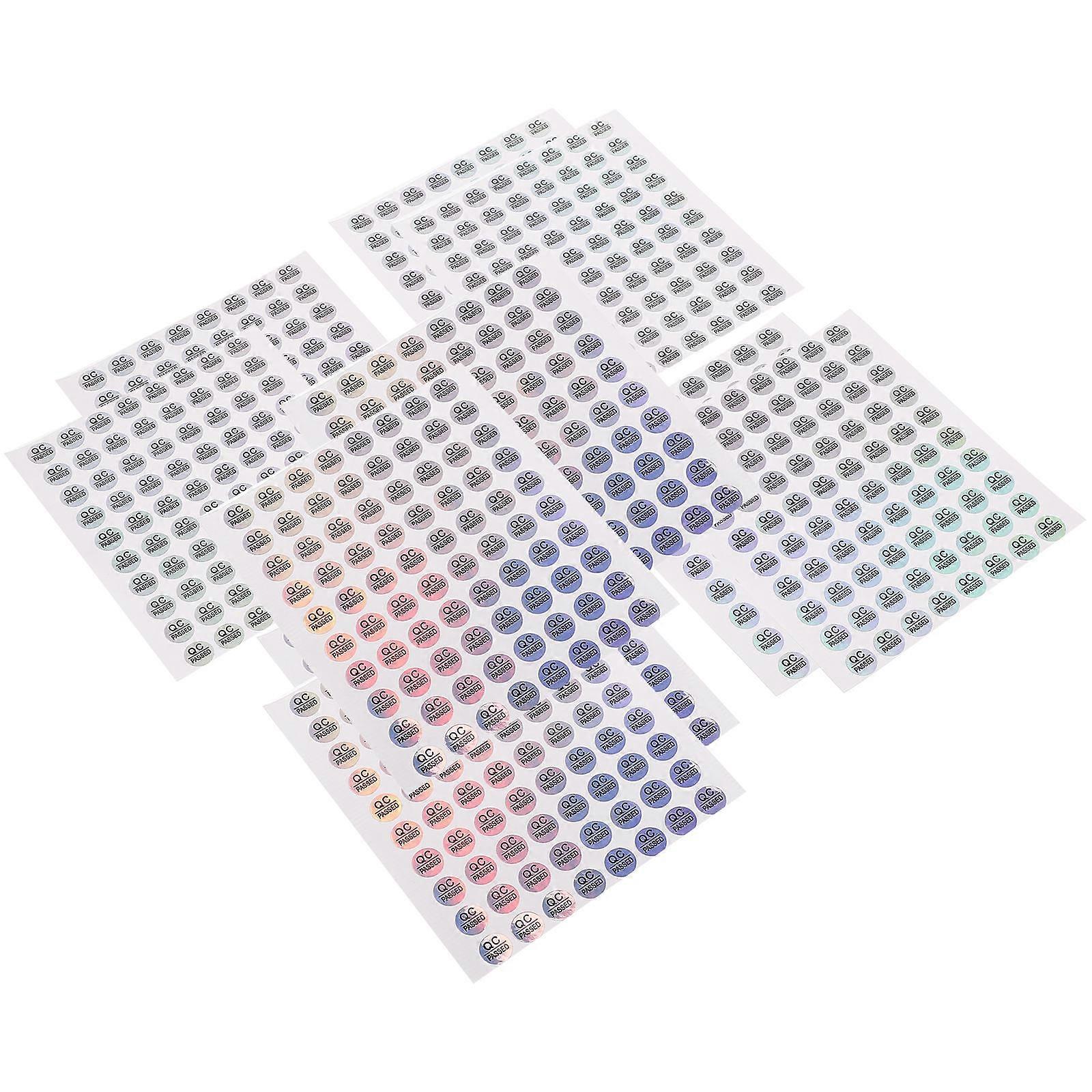 Self Adhesive QC Passed Stickers 800Pcs For Packaging Inspection Use In Assorted Color With High Durability