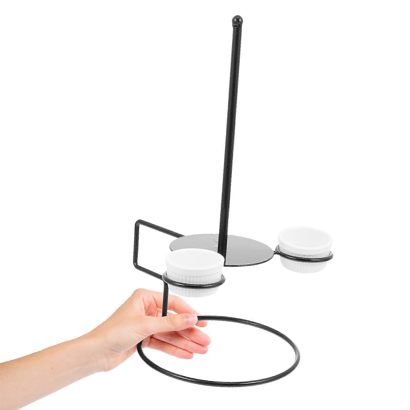 Stainless Donut Display Stand for Storage 2Sets Black Holiday Party