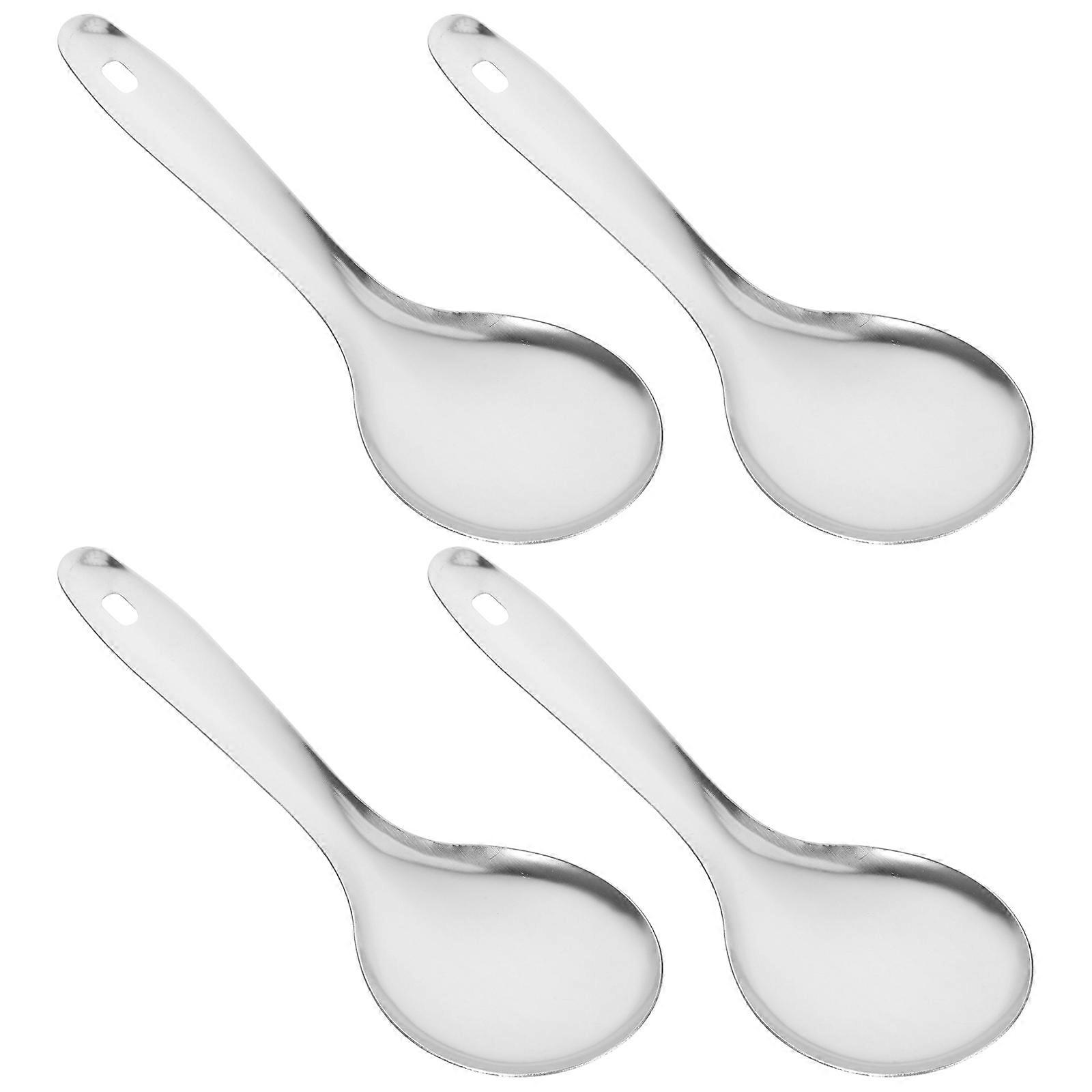 Stainless Steel Rice Spoon for Serving Meal with 4Pcs Complete Set