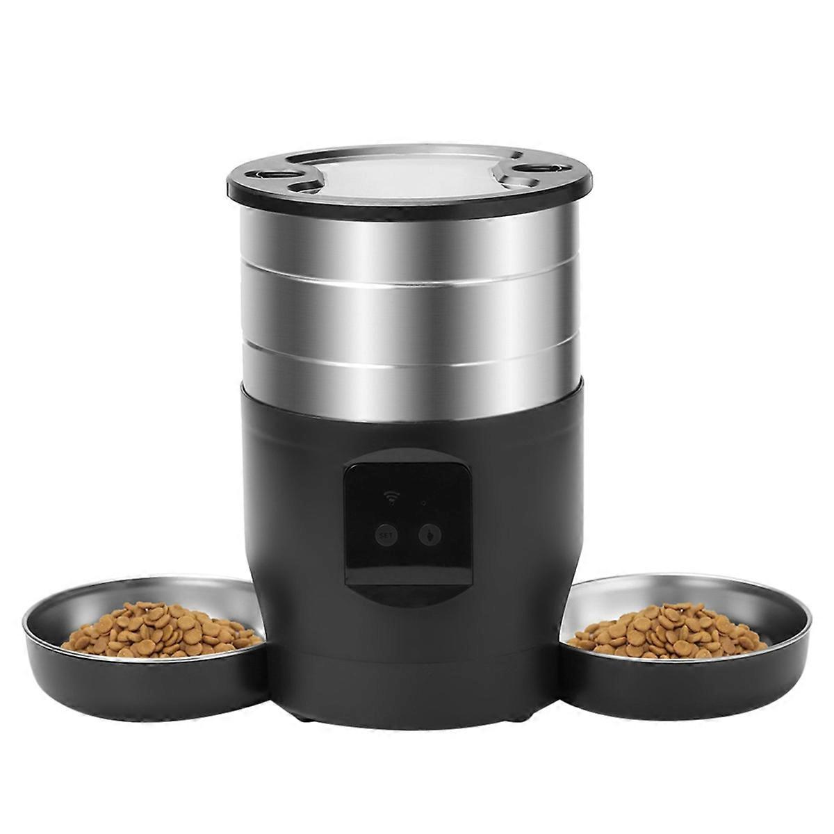 4.5L WiFi Automatic Cat Feeder Includes Two Bowls US Plug