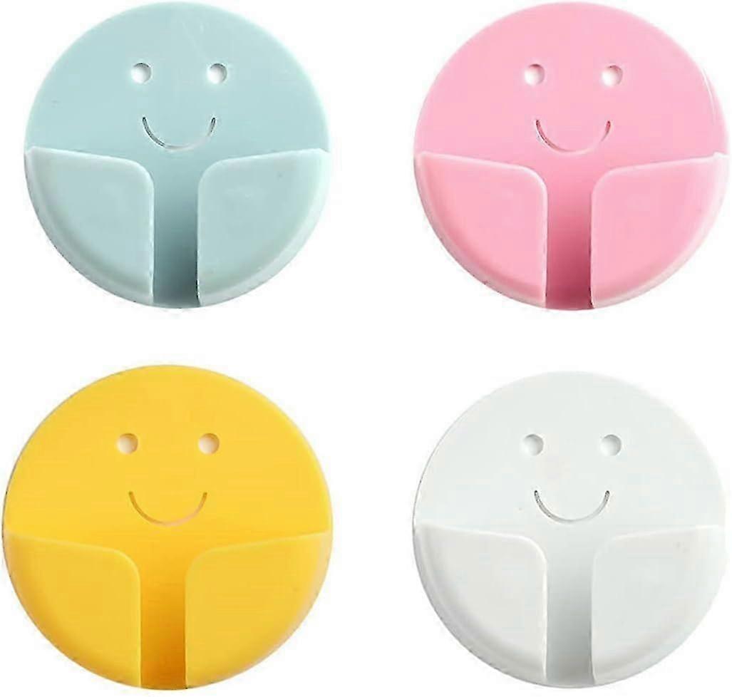 8-Pack Non-Perforated Hook Brackets, Plug Hooks Super Glue Bracket Drill-Free