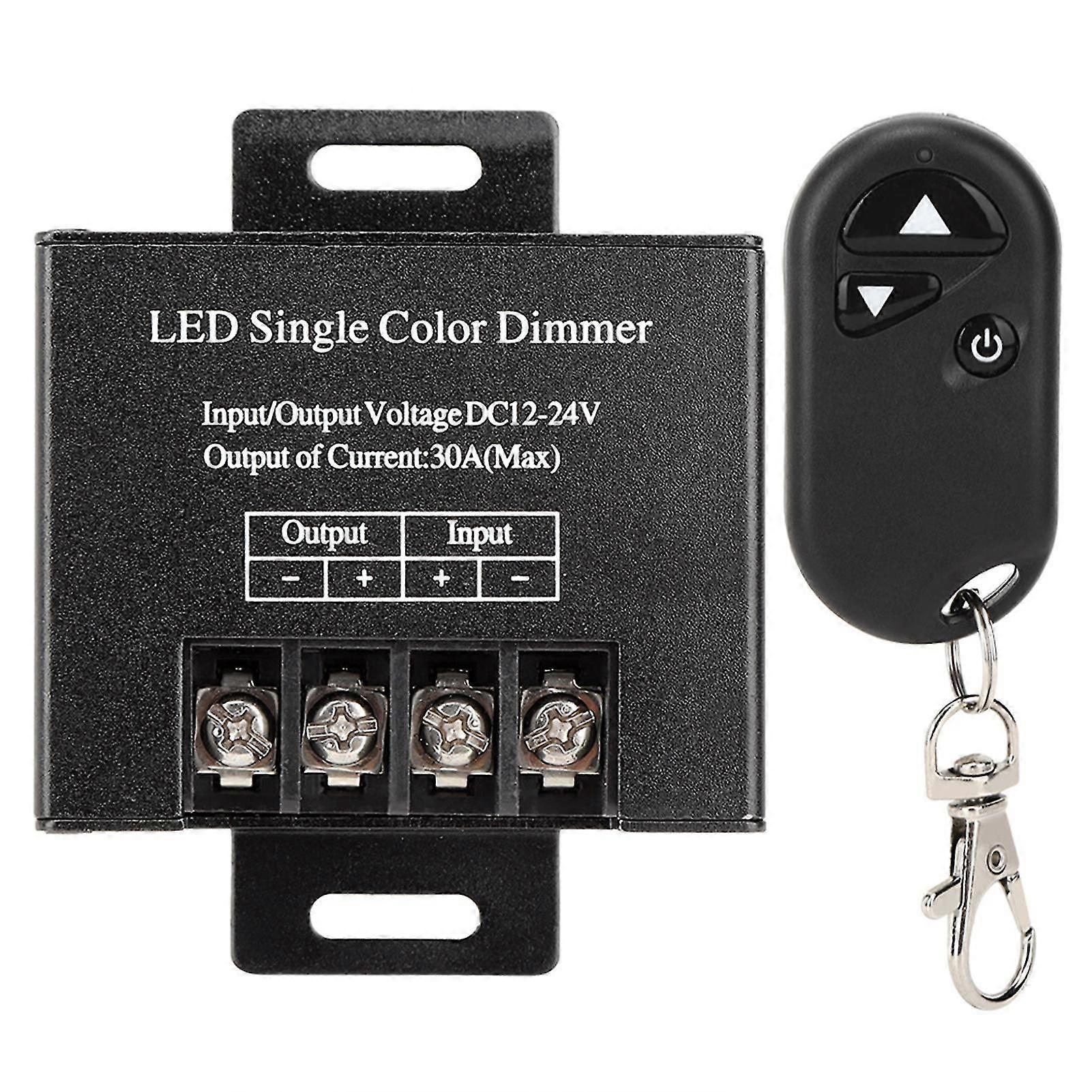 30A DC12/24V Wireless Remote Control Dimmer Light Controller - 720W, 3 Keys RF Dimmer
