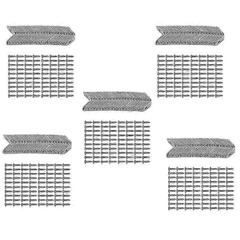 200PCS L Bracket Corner with 400PCS Screws, Corner Bracket, Angle Bracket Fastener for Wood Furnitur