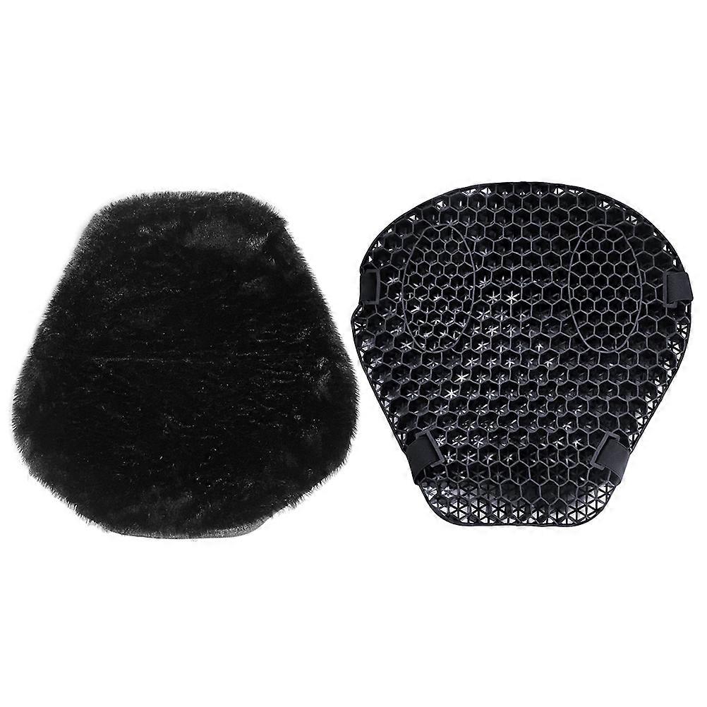 Motorcycle Seat Cover Honeycomb Cushion for Shock Absorption 1Set