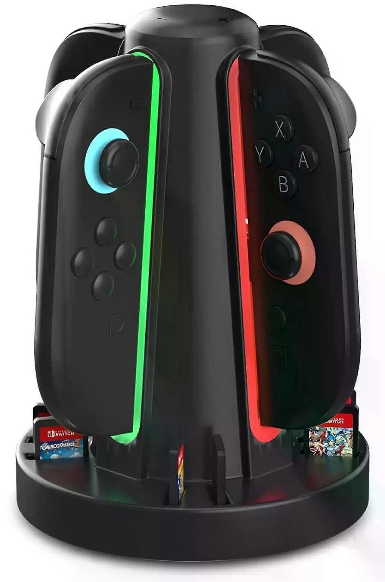 Switch 2 Controller Charging Dock, Fast USB-C Charging Station for Up to 4 Magnetic Switch 2 Joy-Cons, Joy-Con 2 Charging Dock (4-Port Magnetic)