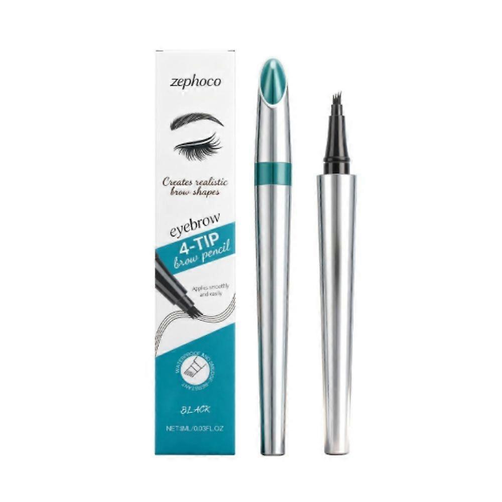 Eyebrow Pencil with 4 Tip Microblade for Natural Eyebrow Makeup Eyebrow Microblading Pen Waterproof & Smudge-Proof