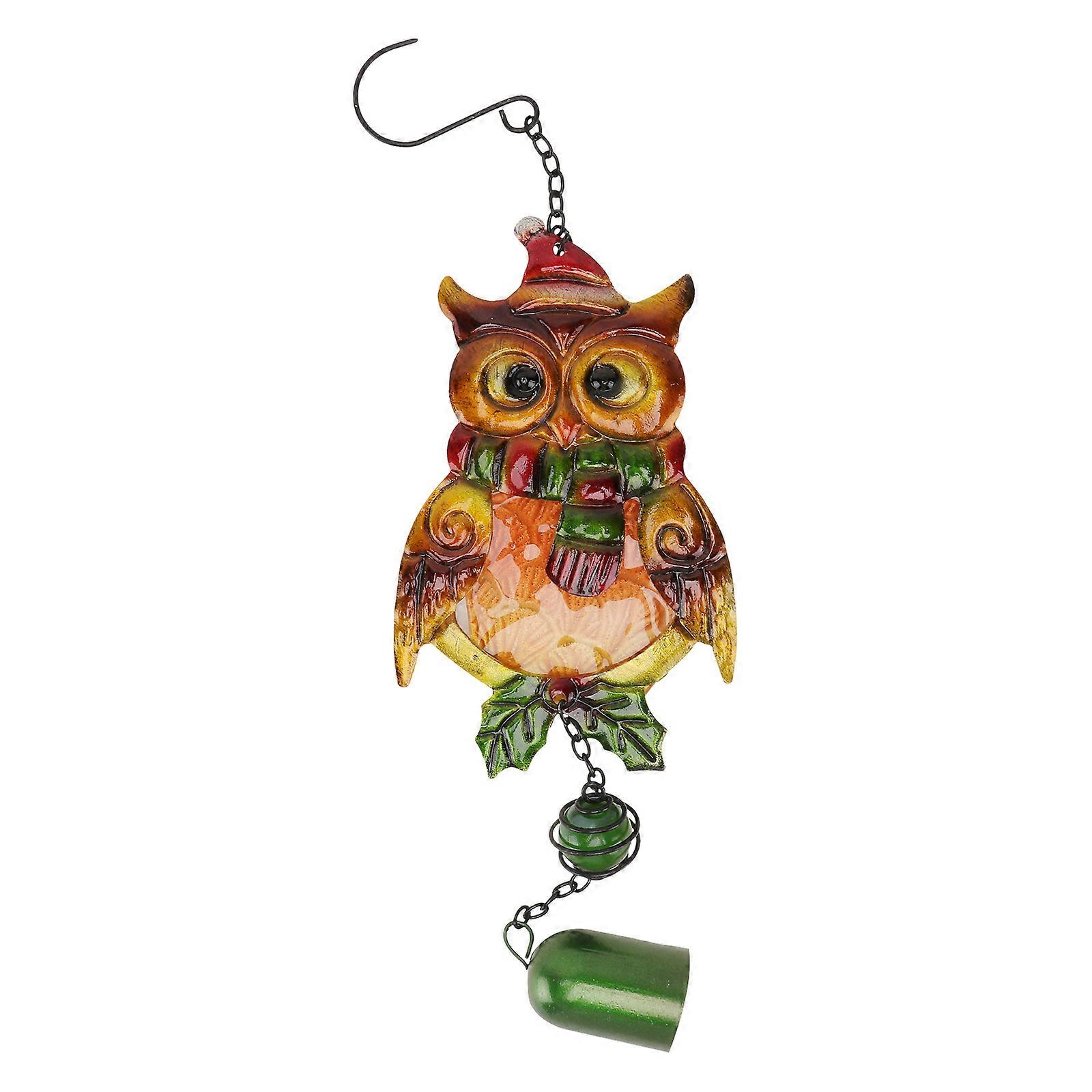 Wind Chime Pendant Ironwork Ornament for Decoration 2Pcs Brown Gift Set