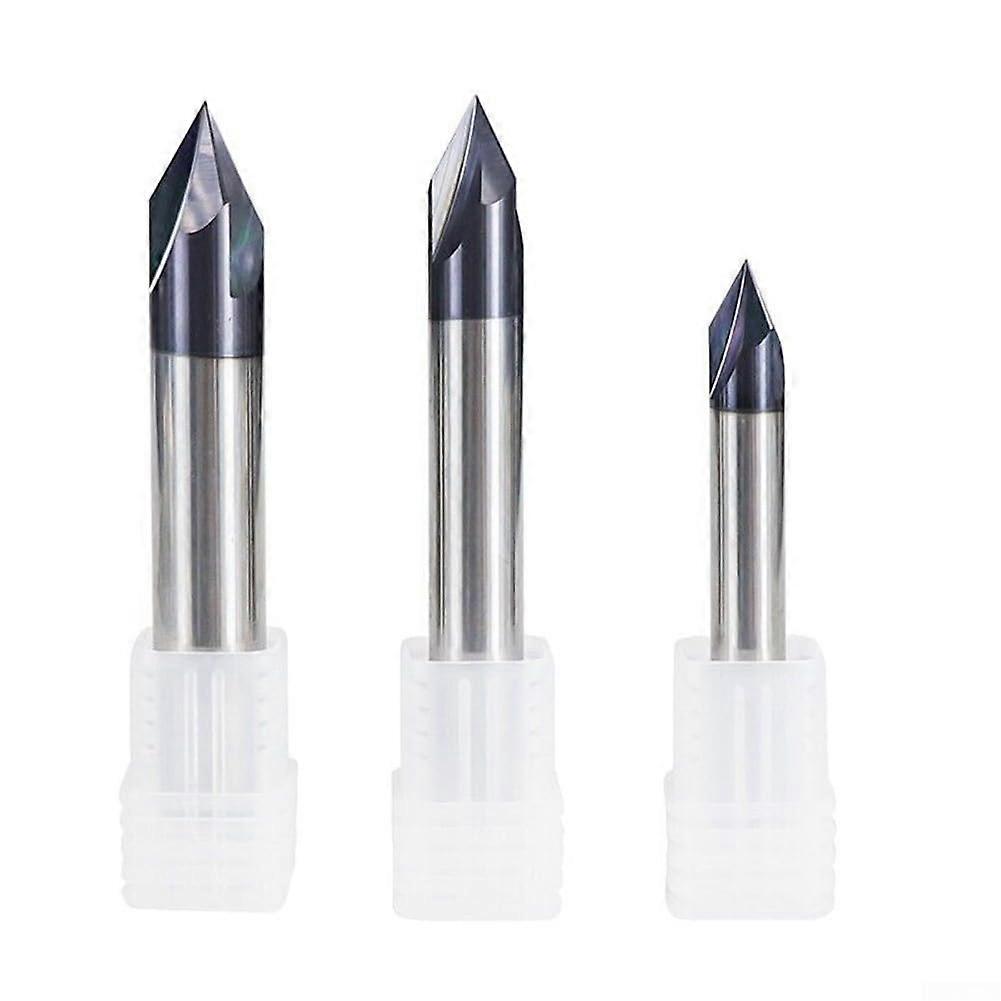 Three Blade 90 Degree Chamfering End Mill D3 for Metalworking, 3 Flute Chamfer Cutter,  Efficiency End Mill