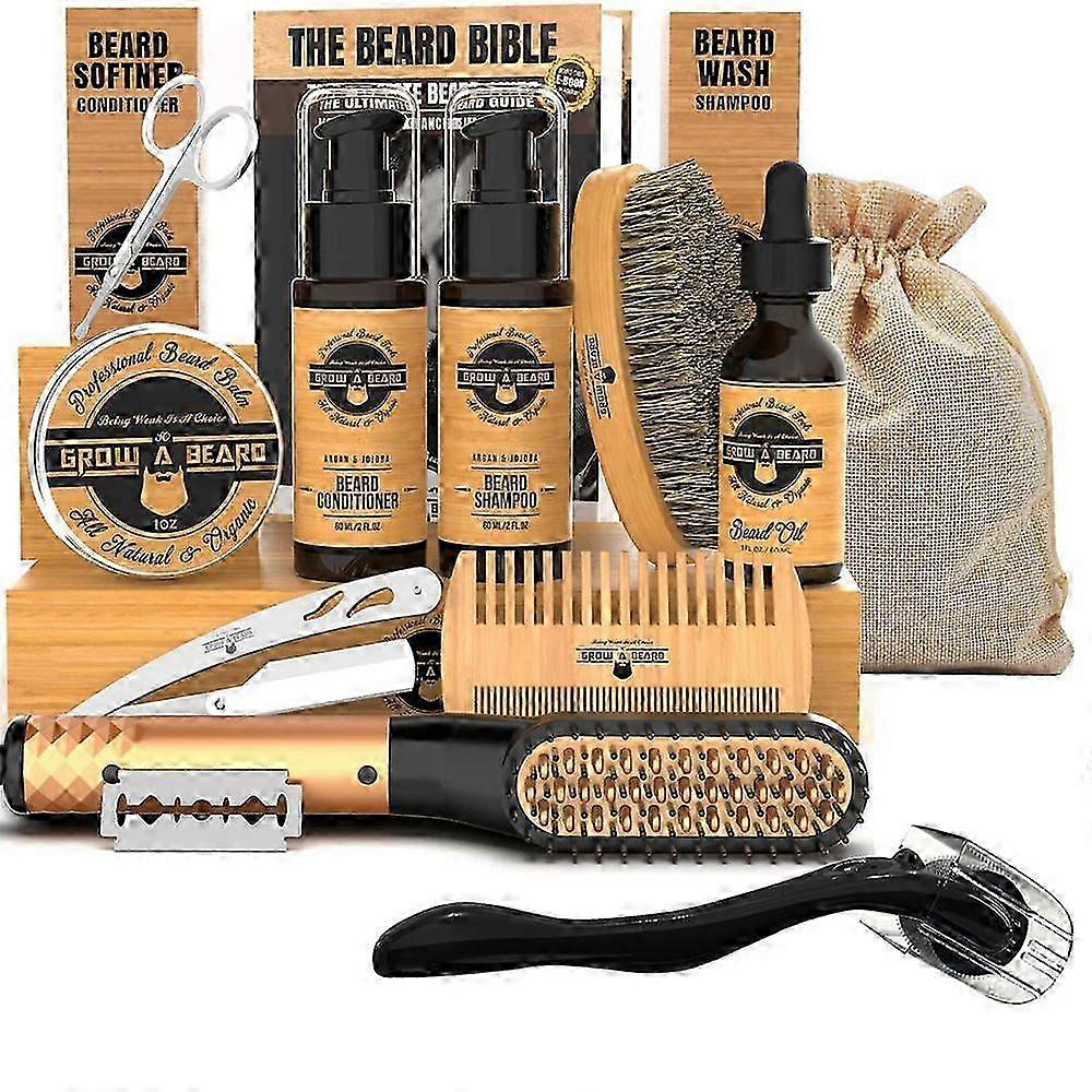 2025 12PCS Beard Straightener Comb Set Silver