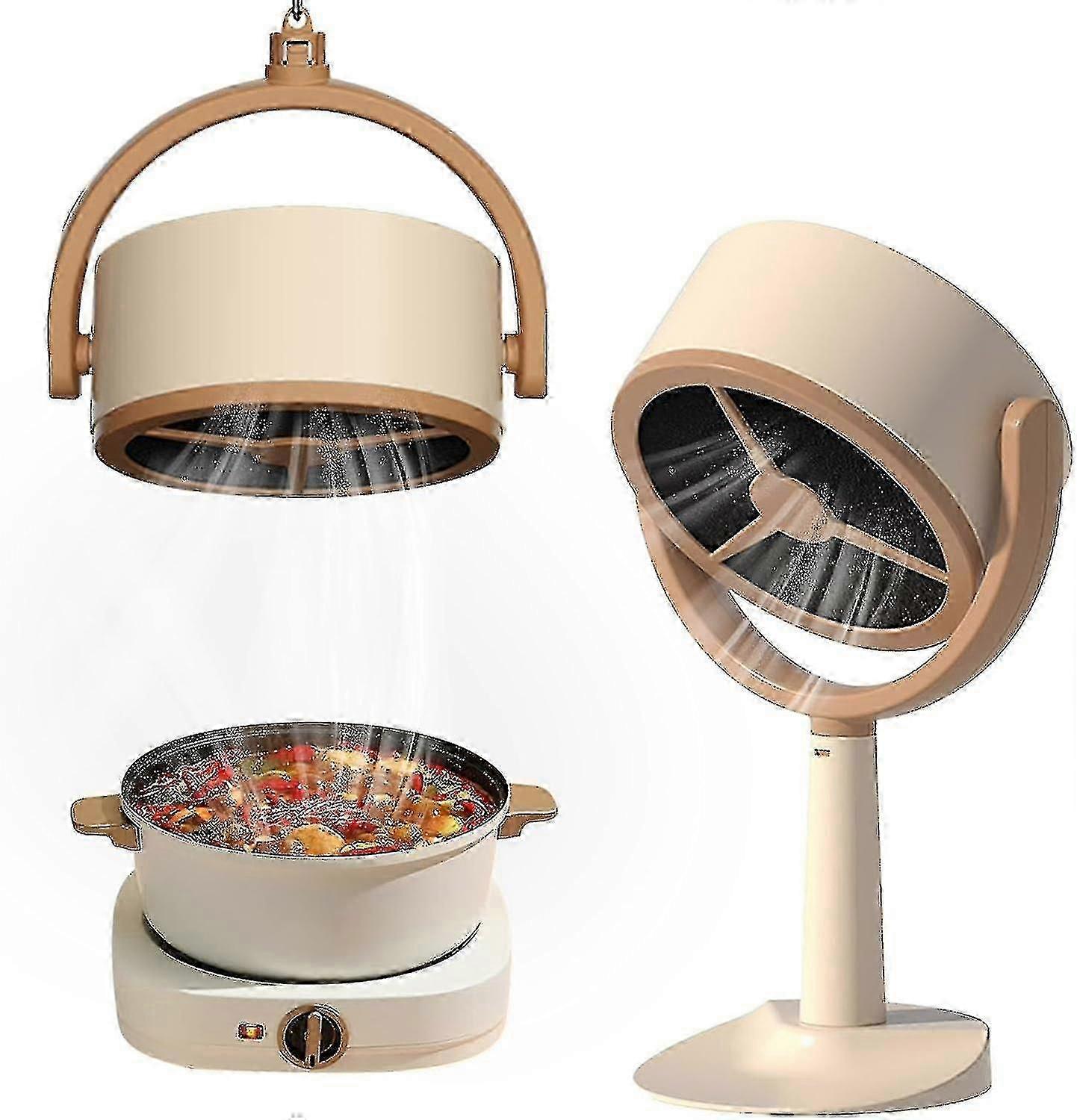 Portable Desktop Range Hood with 2-Speed Exhaust Fan, Adjustable Hanging Mini Extractor Fan - Silent & Powerful Suction