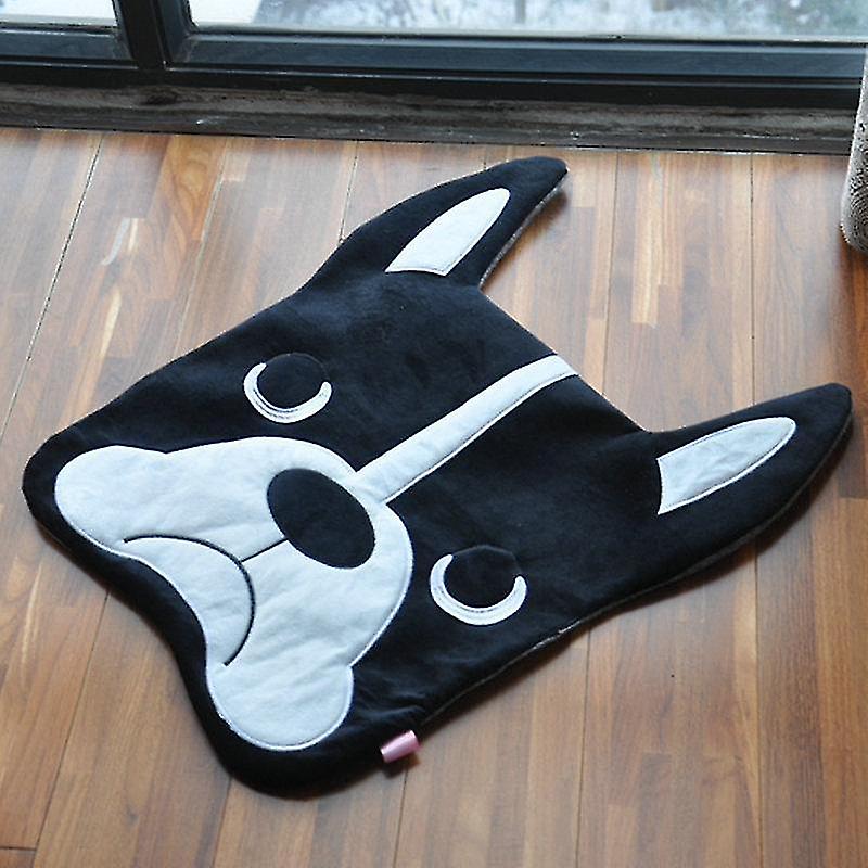 Baby Gift Sets 56x40cm Cartoon Bulldog Plush Floor Mat Stuffed Dog Animals Toy Play Mat Plush Dog Ground Mat