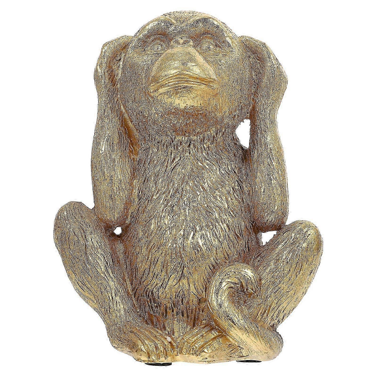 Resin Monkey Adornment Delicate Monkey Figurine Home Desktop Resin Ornament
