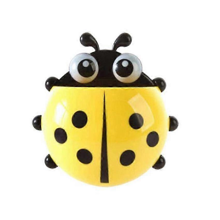 Suction Cup Toothbrush Holder Rack Creative Ladybug Design 7 Star