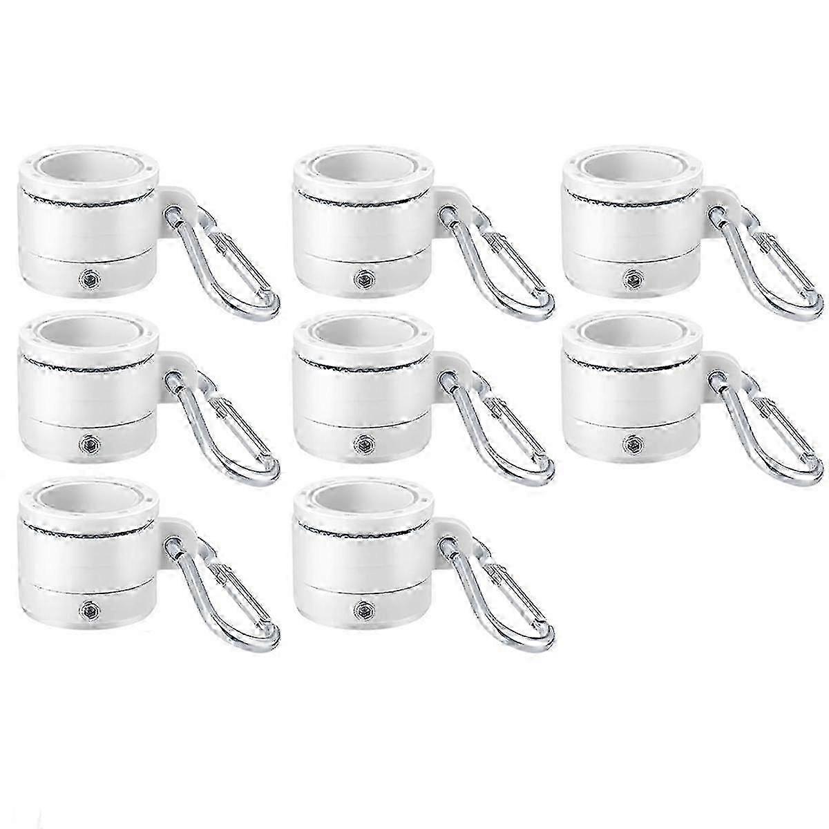 8Pcs Plastic Flag Pole Rings with Bearings 360 Degree Rotating Anti Wrap Flag Mounting Ring for 0.76-1.0In Flag Pole,B