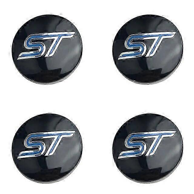 Intérieur de voiture - 4 enjoliveurs centraux de roue de 54 mm et 60 mm pour Ford ST Line, Focus 2, 3, Mk2, Mk3, Mk1, Fusion, Everest, Escape, Explorer (décembre)