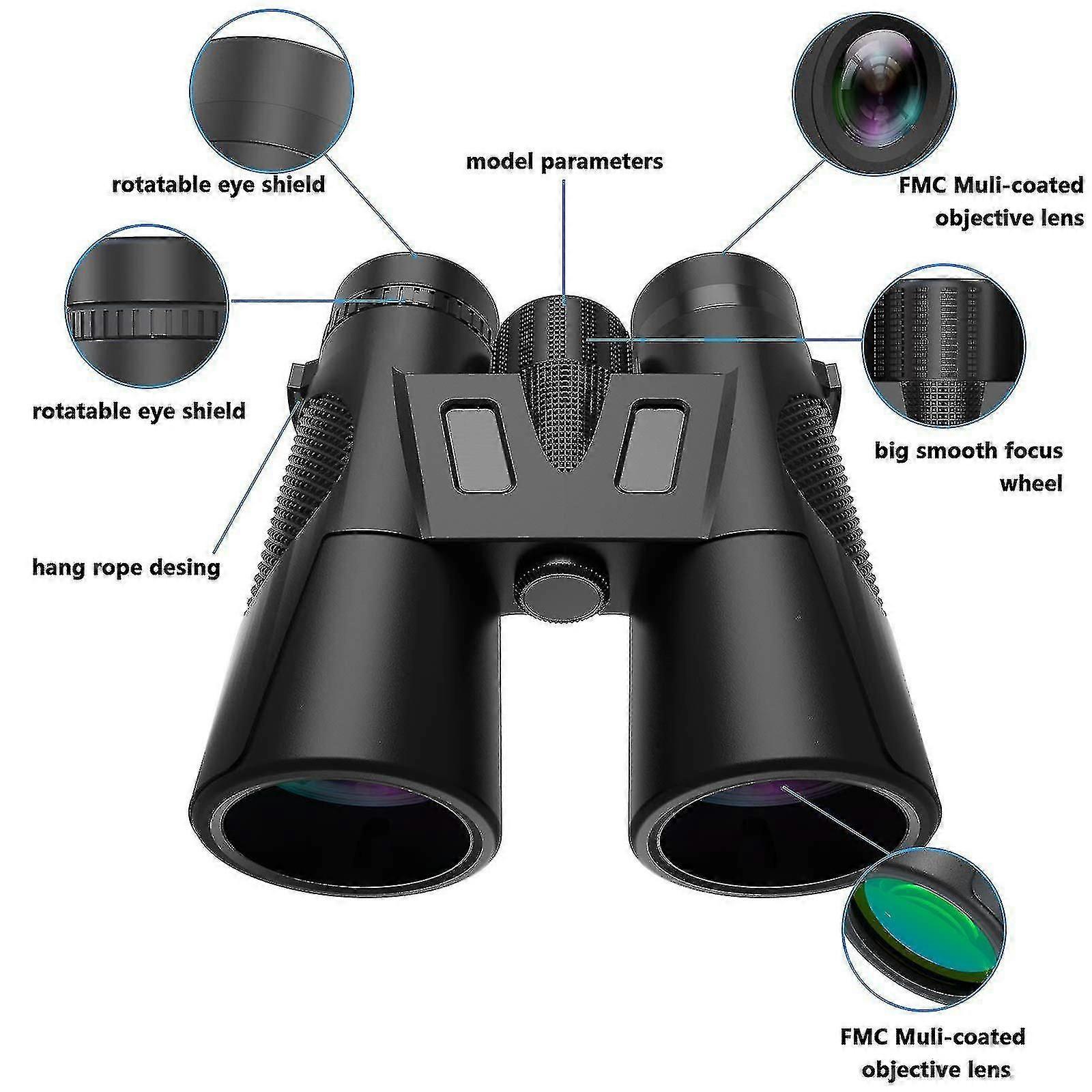 12x42ハイパワー双眼鏡、ナイトビジョン付きコンパクト双眼鏡