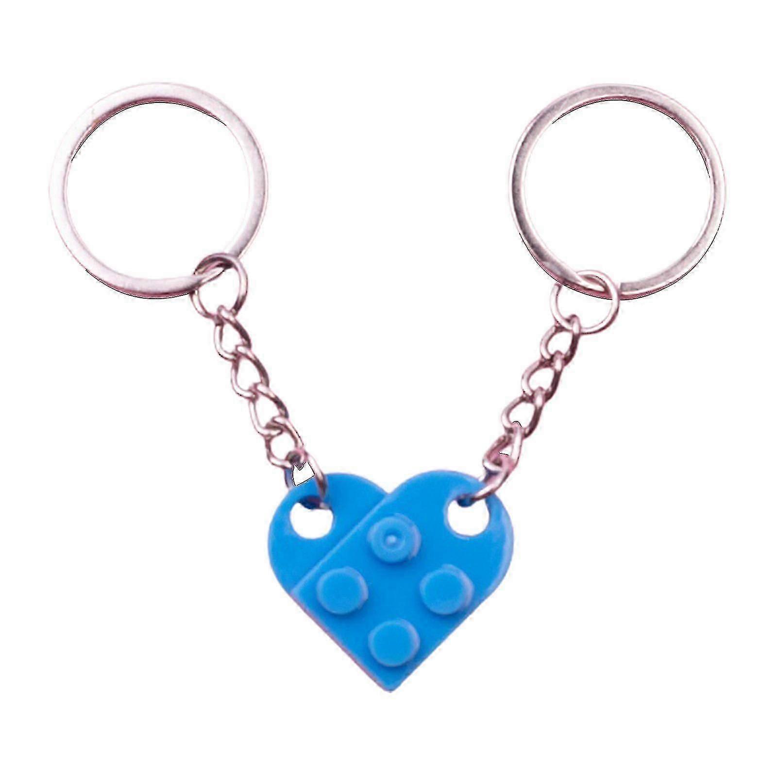suitable for lego building blocks keychain, multi-color creative couple gift