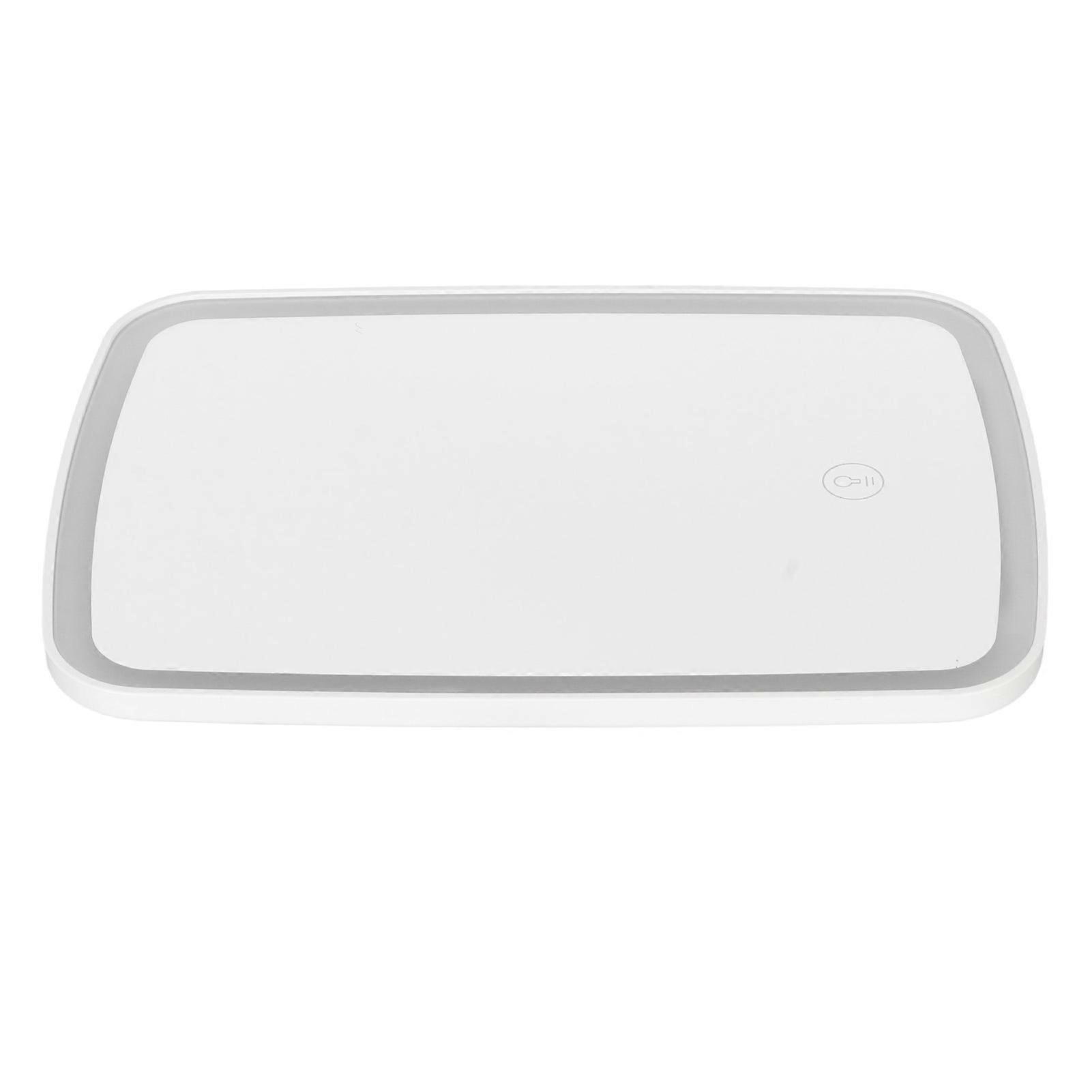 Makeup Mirror with Lights USB Rechargeable 45 Degree Vertical Tilt Dimmable Touch Screen Light Up Mirror White 