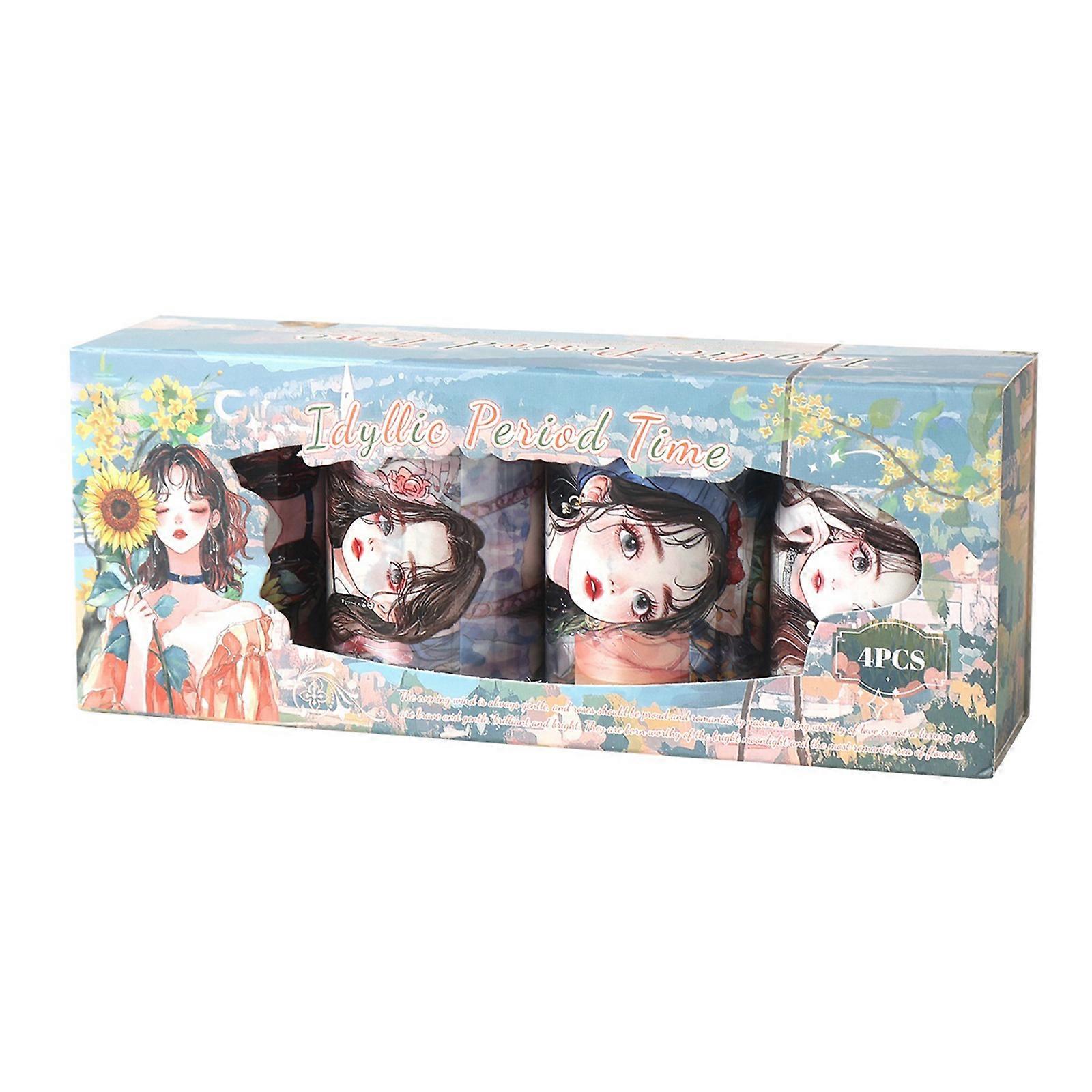 4PCs Clear Person Stick Scrapbook Recordings Pre Designed Locations For Artistic Storytelling And Projectile Journals Multicolor