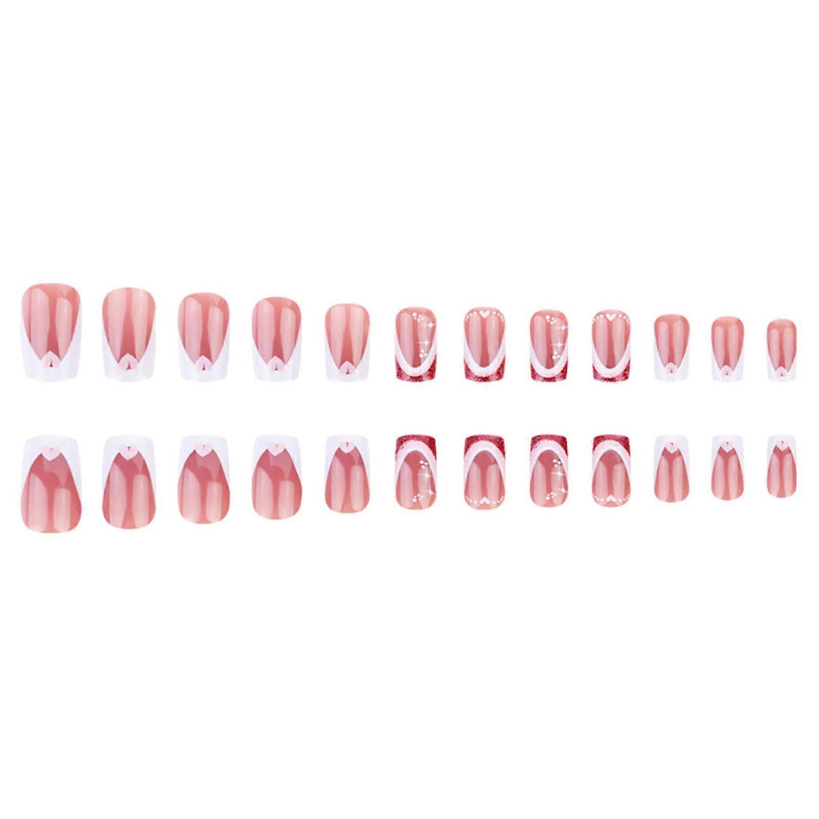 Fyrkantiga nageltips · Lösnaglar · Limmade · Nagelfix · Press-on-nagel · Konstgjorda lösnaglar för kvinnor och flickor · Gåvor · Flerfärgade