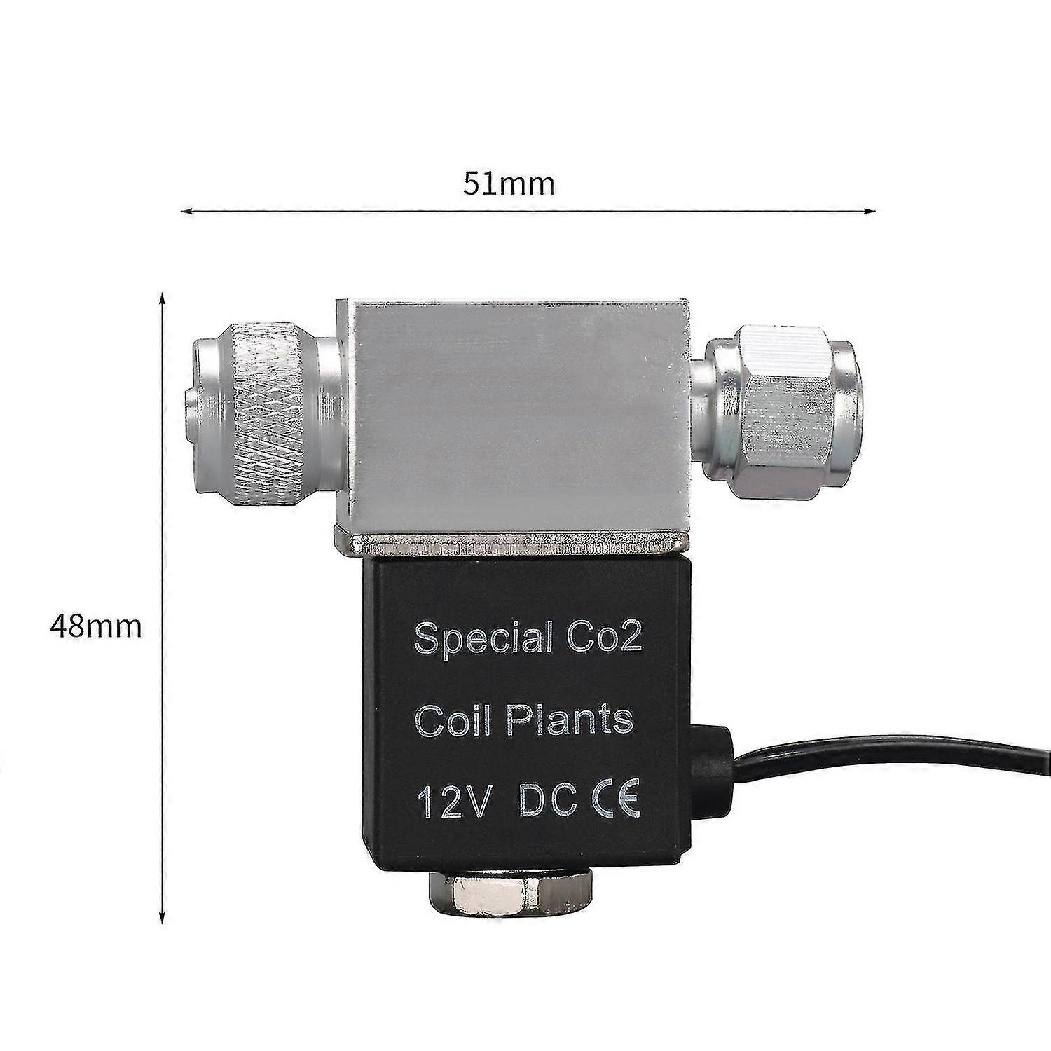 Aquarium CO2 Solenoid Valve - 12V DC Output M10x1 External Thread