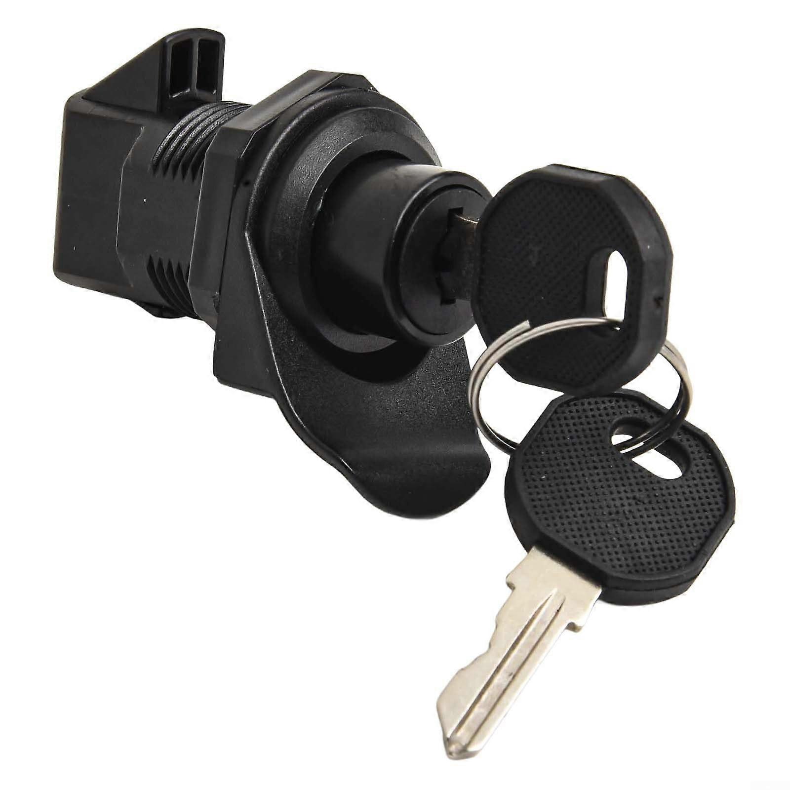 Push Button Latch 1 Pack 27mm Black Marine Lock With Keys For RV Cabinets, Storage Boxes And Carts