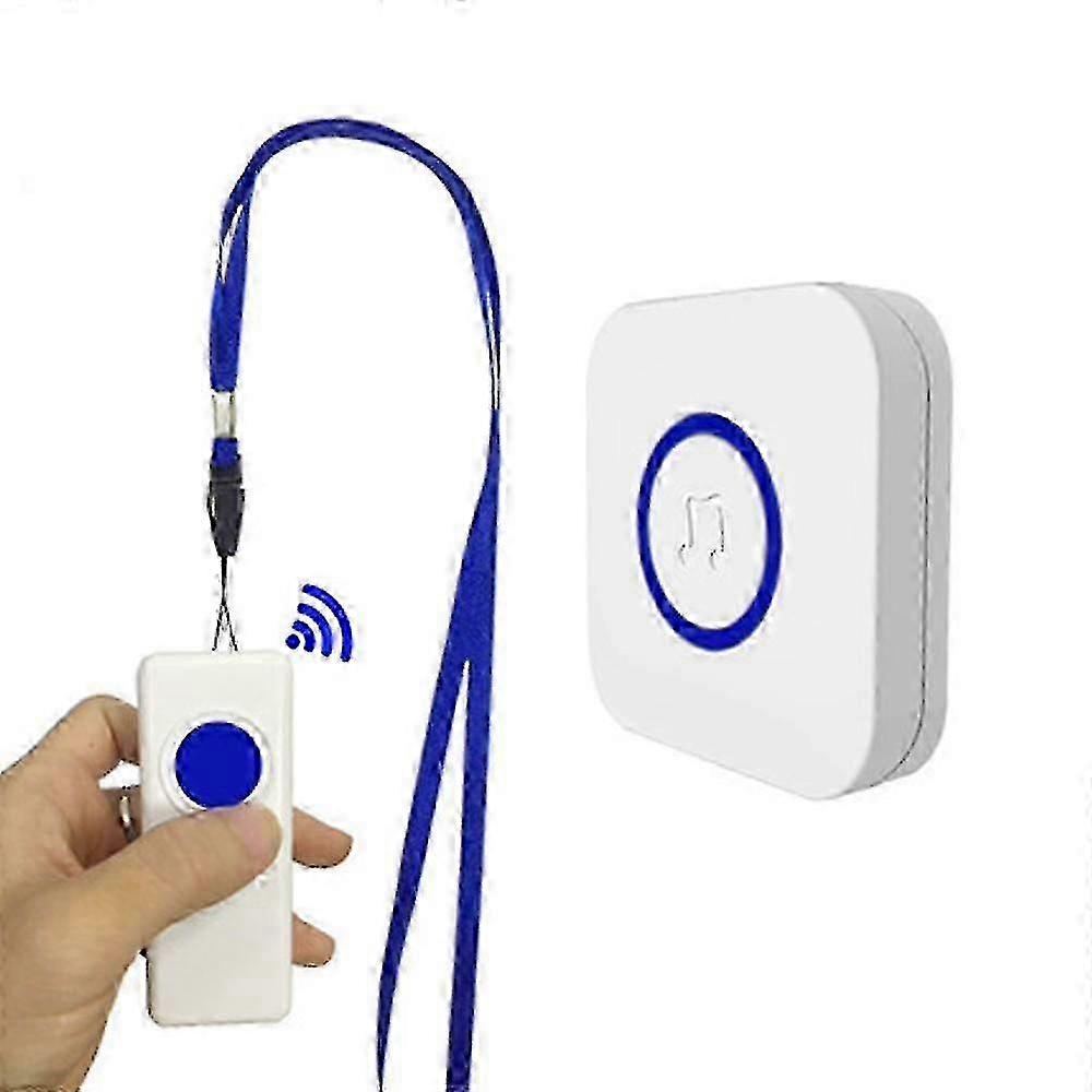 Wireless Home Alarm System with Wristband for Elderly Safety - Call Button & Wireless Pager Receiver A-G