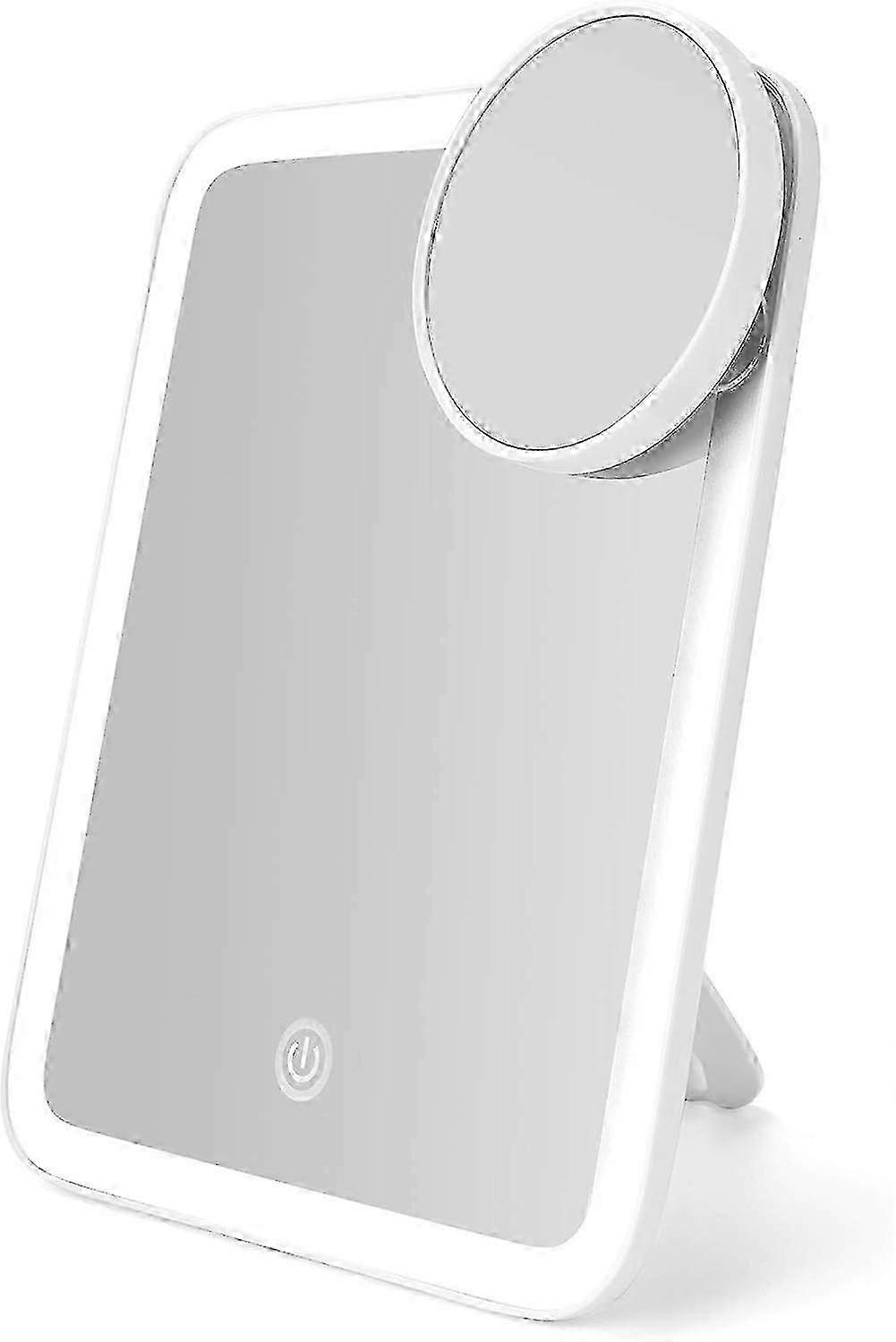 Lighted Mirror, 3 Color Settings, 180° Rotation for Makeup Use