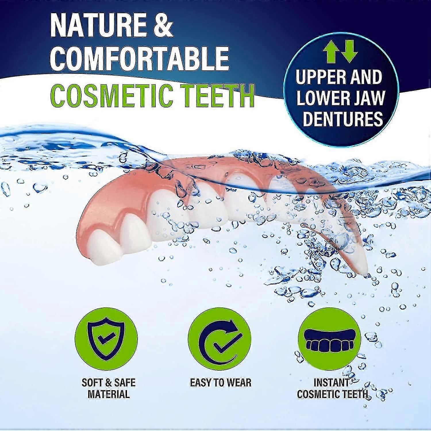 2 Sets Of Dentures Upper And Lower Dentures, Natural And Comfortable, Protect Your Teeth And Restore A Confident Smile