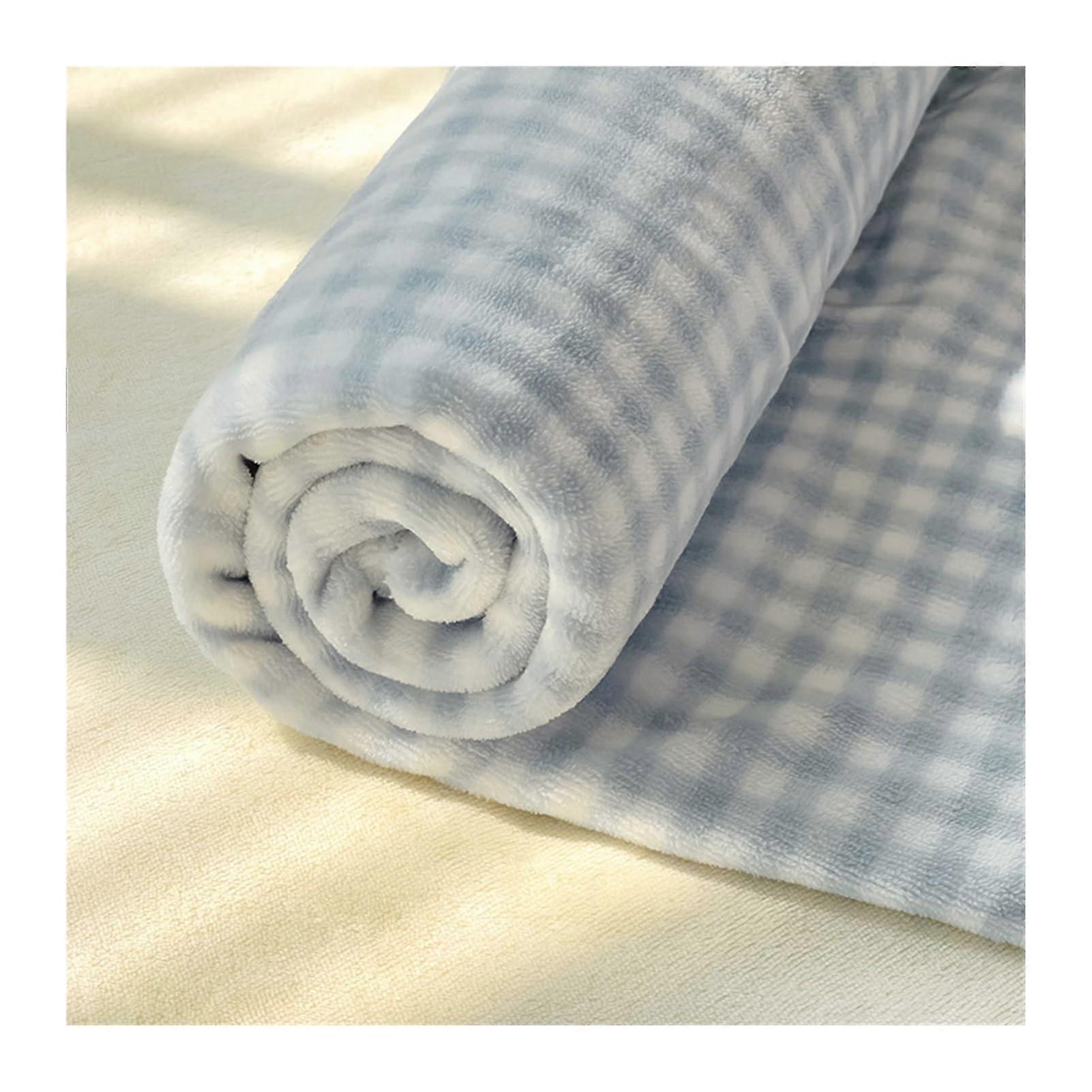 Ultra Soft Plush Micro Fleece Flat Sheet Twin Full Queen Size Blue 230x250cm Extra Warm Winter Bedding Sheet