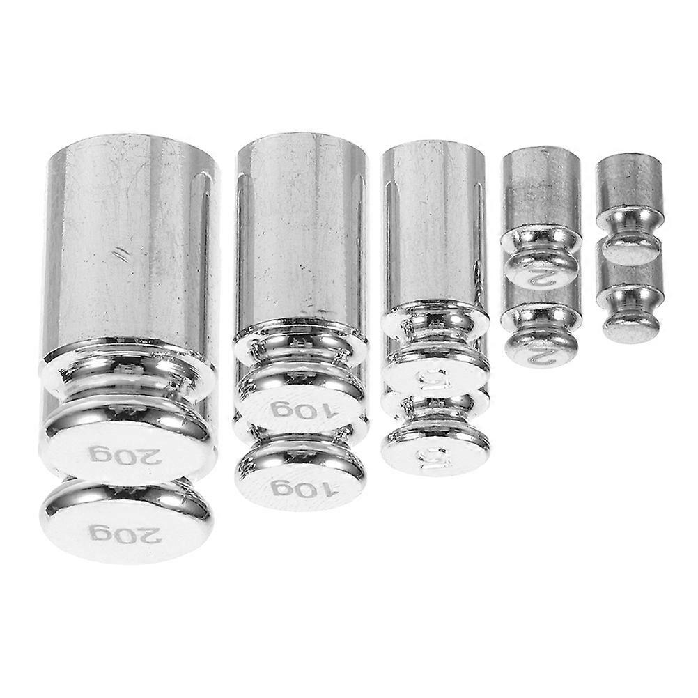 Calibration Weights Set For Digital Scale Precision Calibration Weights For Lab Use 2.30X1.20X1.20cm Silver 10Pcs