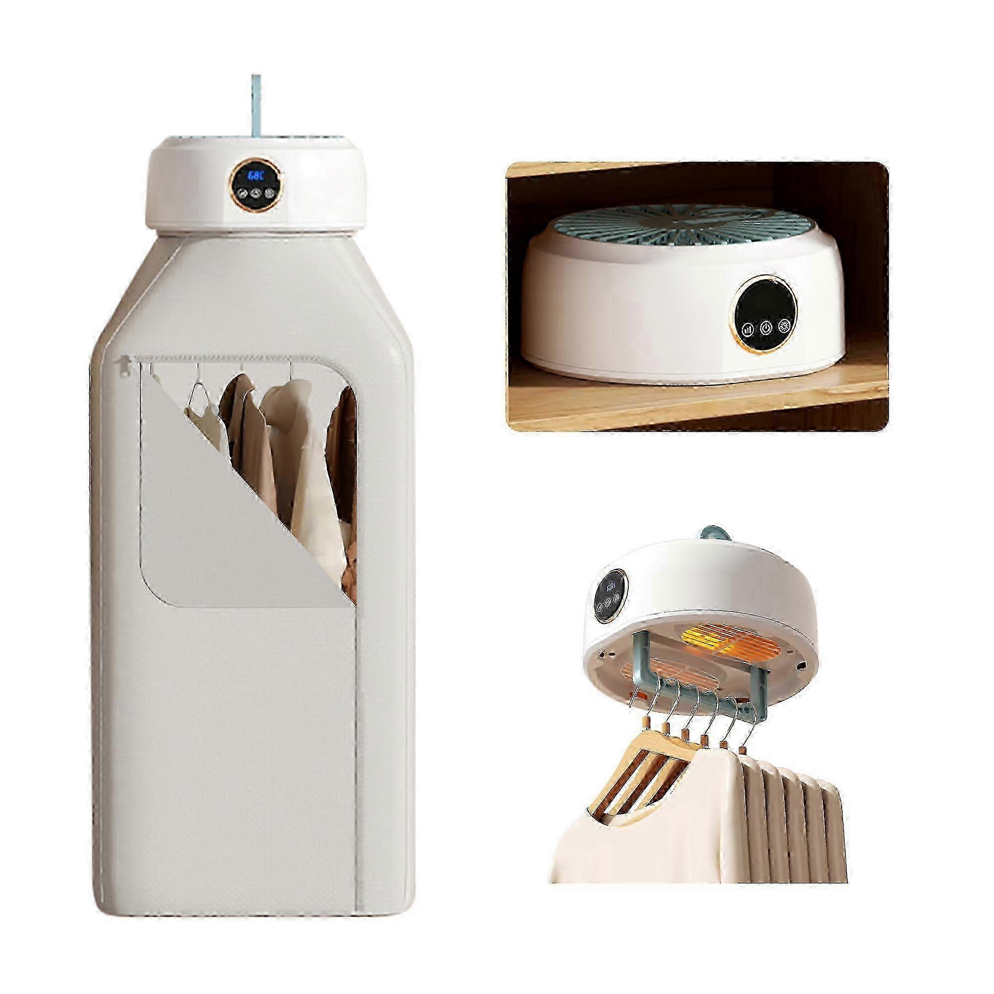 Clothes Dryer, Small Compact Foldable Electric Drying Machine with Dry Bag