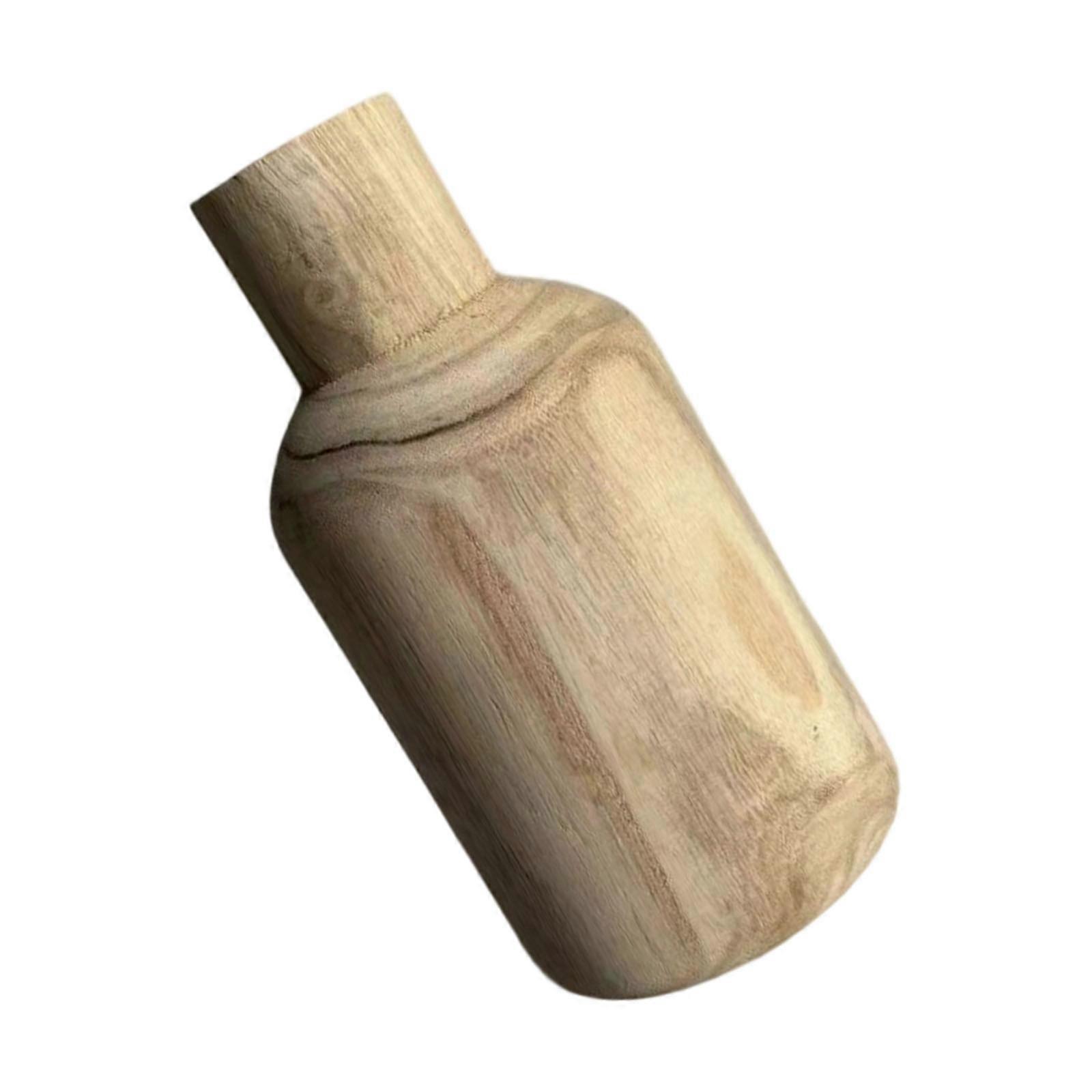 Artistic Wood Wabi Sabi Vases Multifunctional Decorative Object Flower Pot Container For Office Home Cultural Decors  The color of