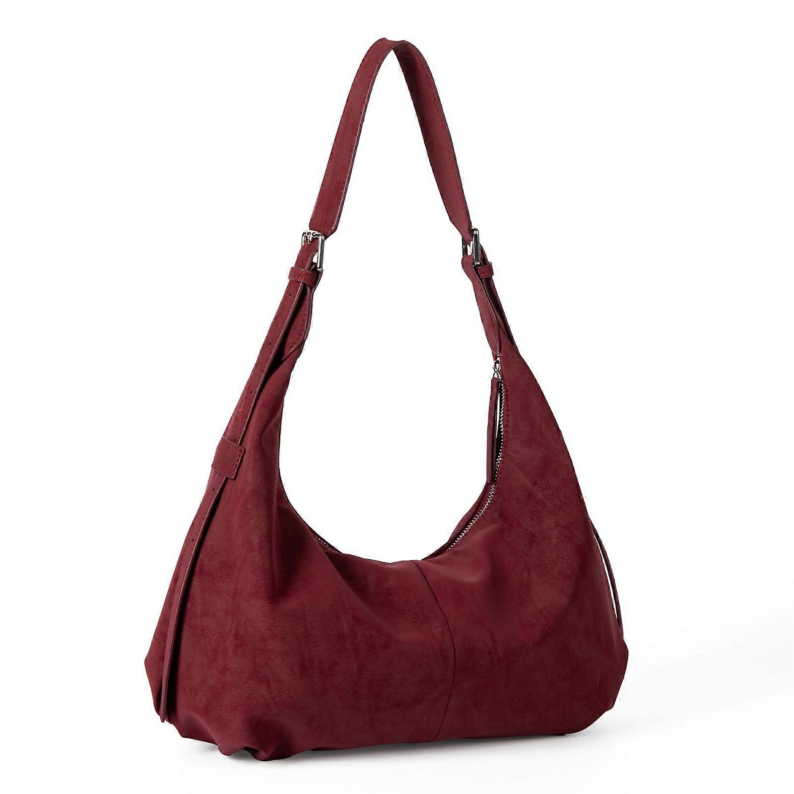 Modern Shoulder Bag Lightweight Polyester Multi Compartment Design Office College Everyday Carry  Red